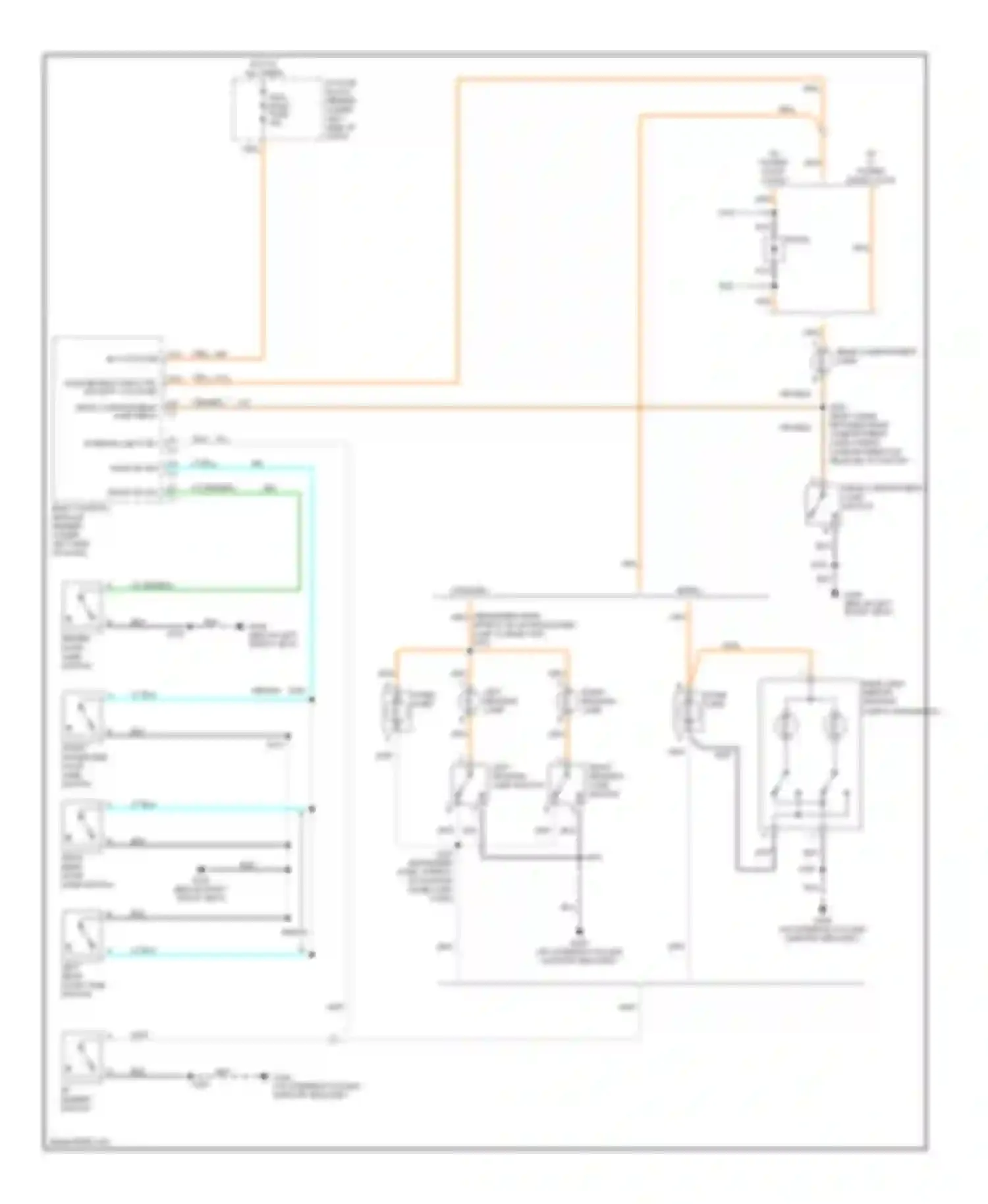 Cavalier Chevrolet III (1995-2005): Courtesy lamps circuit