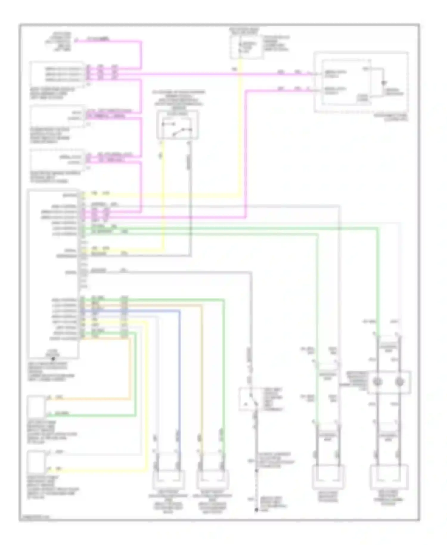 Cavalier Chevrolet III (1995-2005): Supplemental restraints circuit