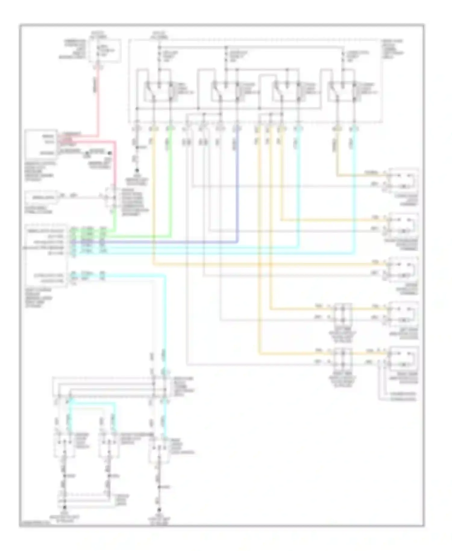 Wiring diagram door lock ctrl unlock ctrl for Chevrolet Chevy Express G1500  (1996-2012) (1 of 1)