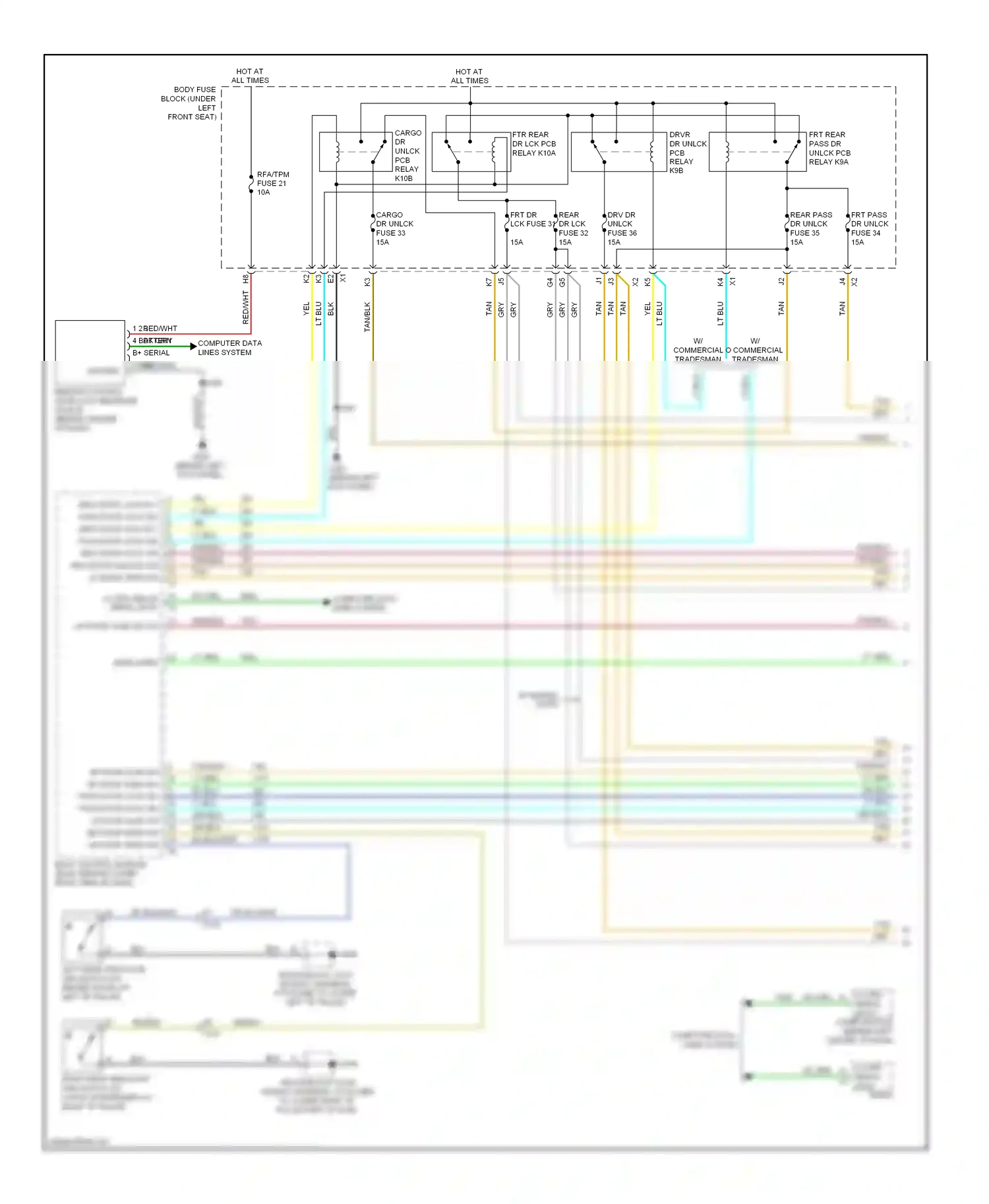 Chevrolet Chevy Express G2500  (1996-2012) computer data lines system wiring diagram  (45 of 99)