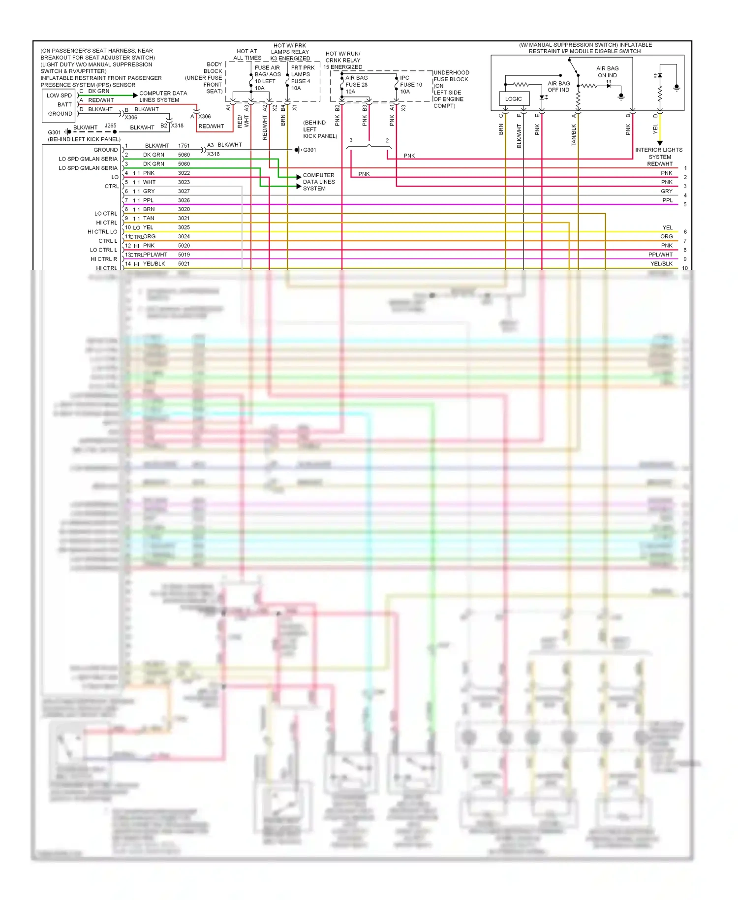 Chevrolet Chevy Express G2500  (1996-2012) computer data lines system wiring diagram  (29 of 99)