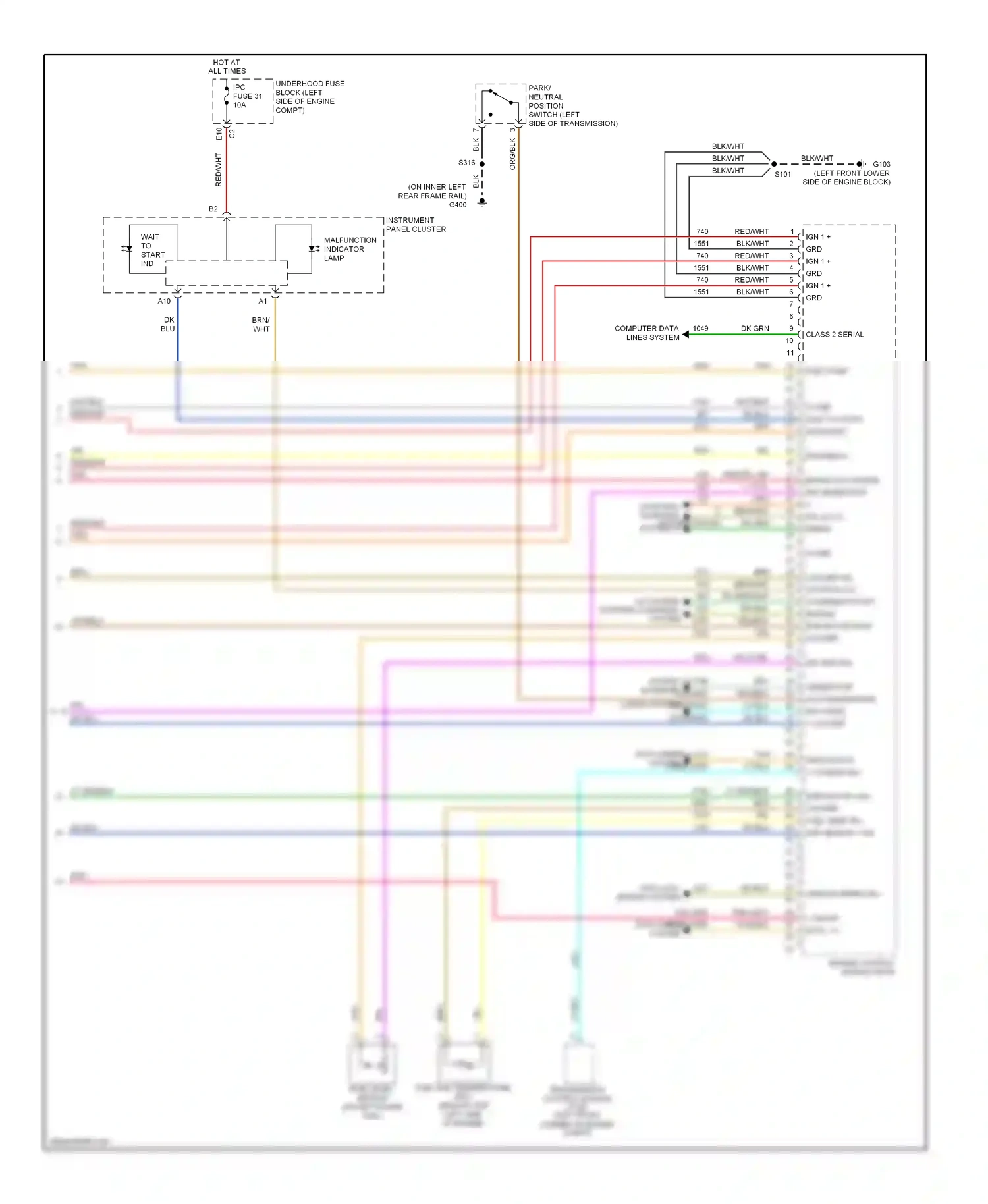 Chevrolet Chevy Express G2500  (1996-2012) computer data lines system wiring diagram  (40 of 99)