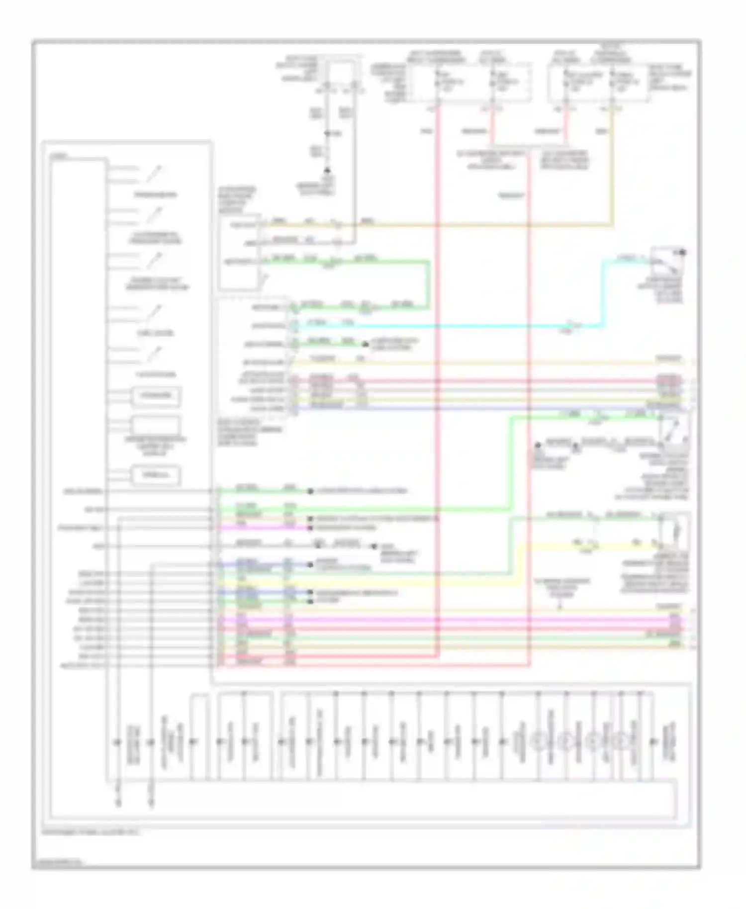 Wiring diagram i/p cluster fuse 23 for Chevrolet Chevy Express G2500  (1996-2012) (1 of 2)