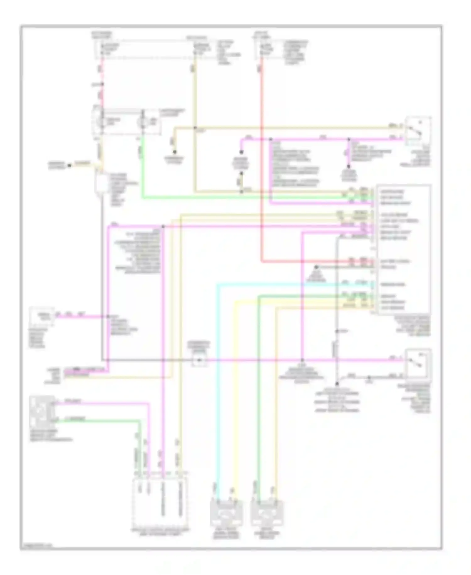 Wiring diagram left front wheel speed sensor right front wheel speed sensor for Chevrolet Chevy Express G2500  (1996-2012) (3 of 3)