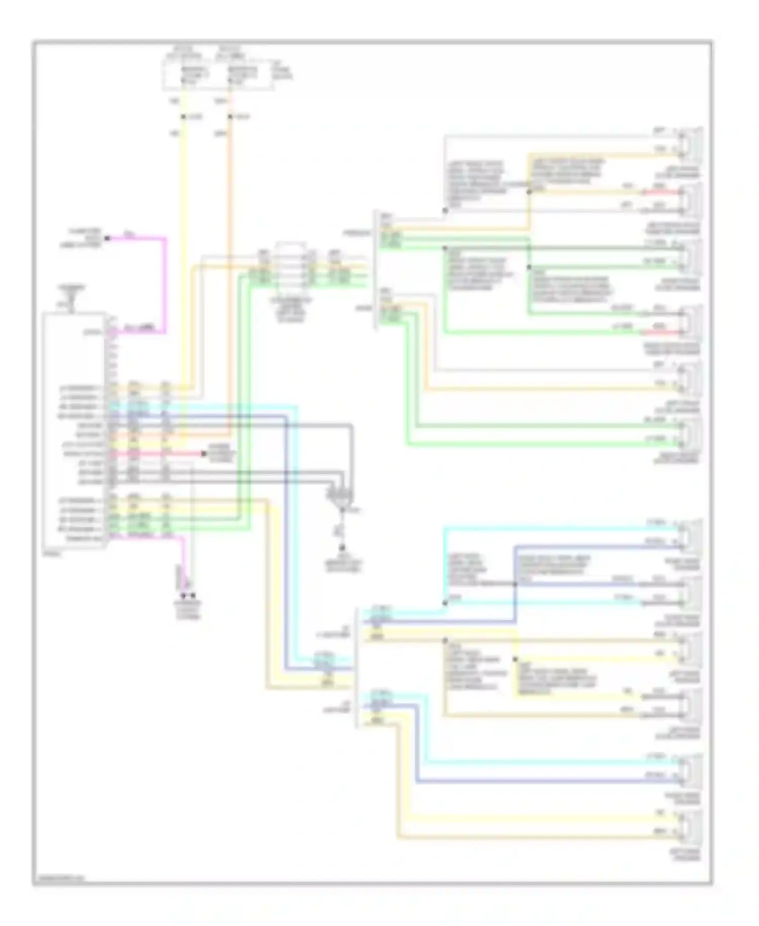 Wiring diagram left rear door speaker for Chevrolet Chevy Express G2500  (1996-2012) (1 of 2)