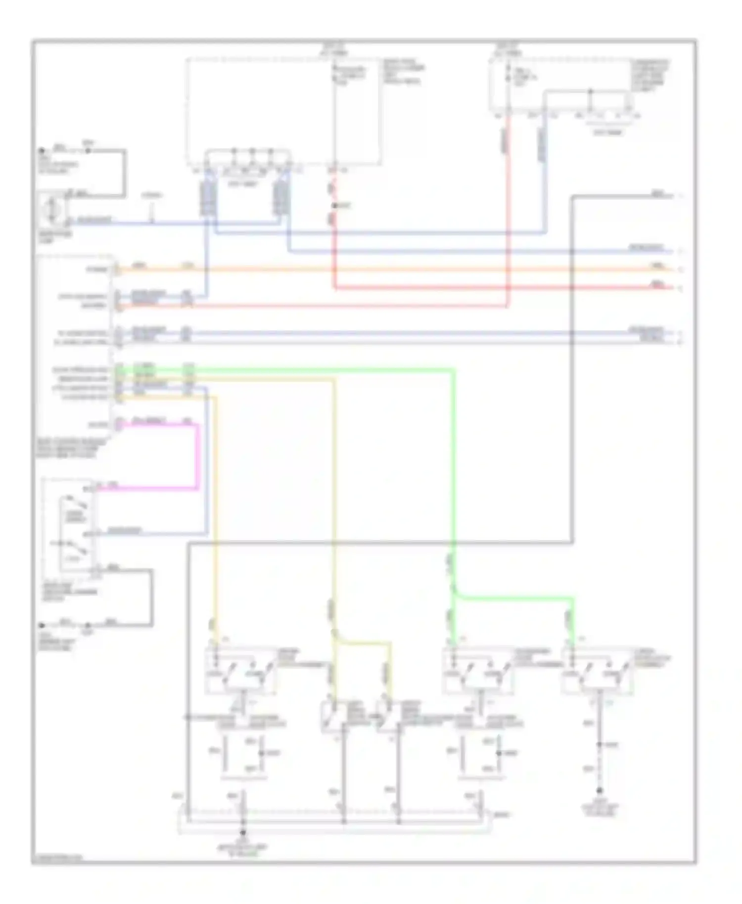 Chevy Express G3500 Chevrolet  (1996-2012): Courtesy lamps circuit, without upfitter package (1 of 2)