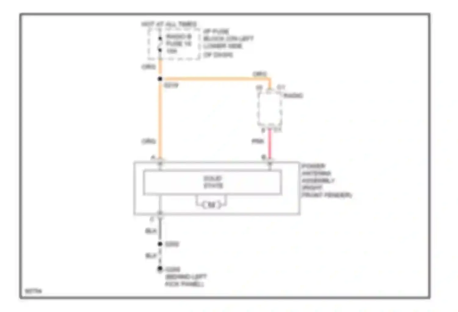 Chevy Express G3500 Chevrolet  (1996-2012): Power antenna circuit