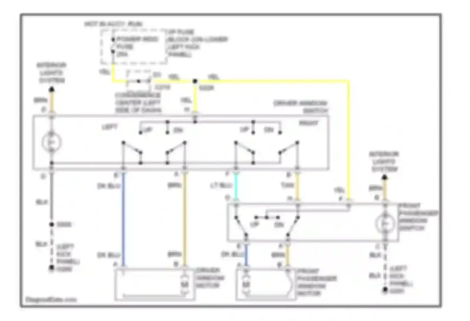 Chevy Express G3500 Chevrolet  (1996-2012): Power window circuit
