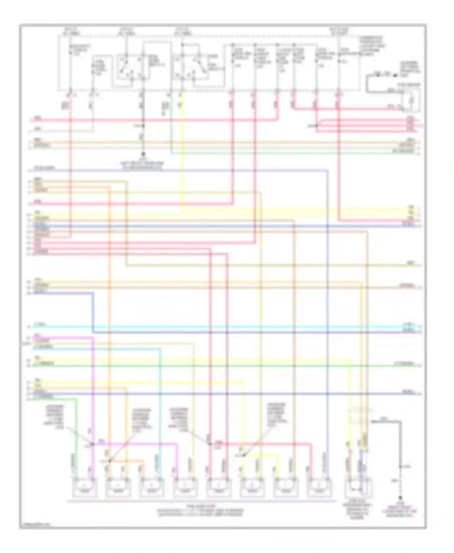 Wiring diagram (in engine harness, between #1, #4 fuel injectors for Chevrolet Chevy Express G3500  (1996-2012) (2 of 2)