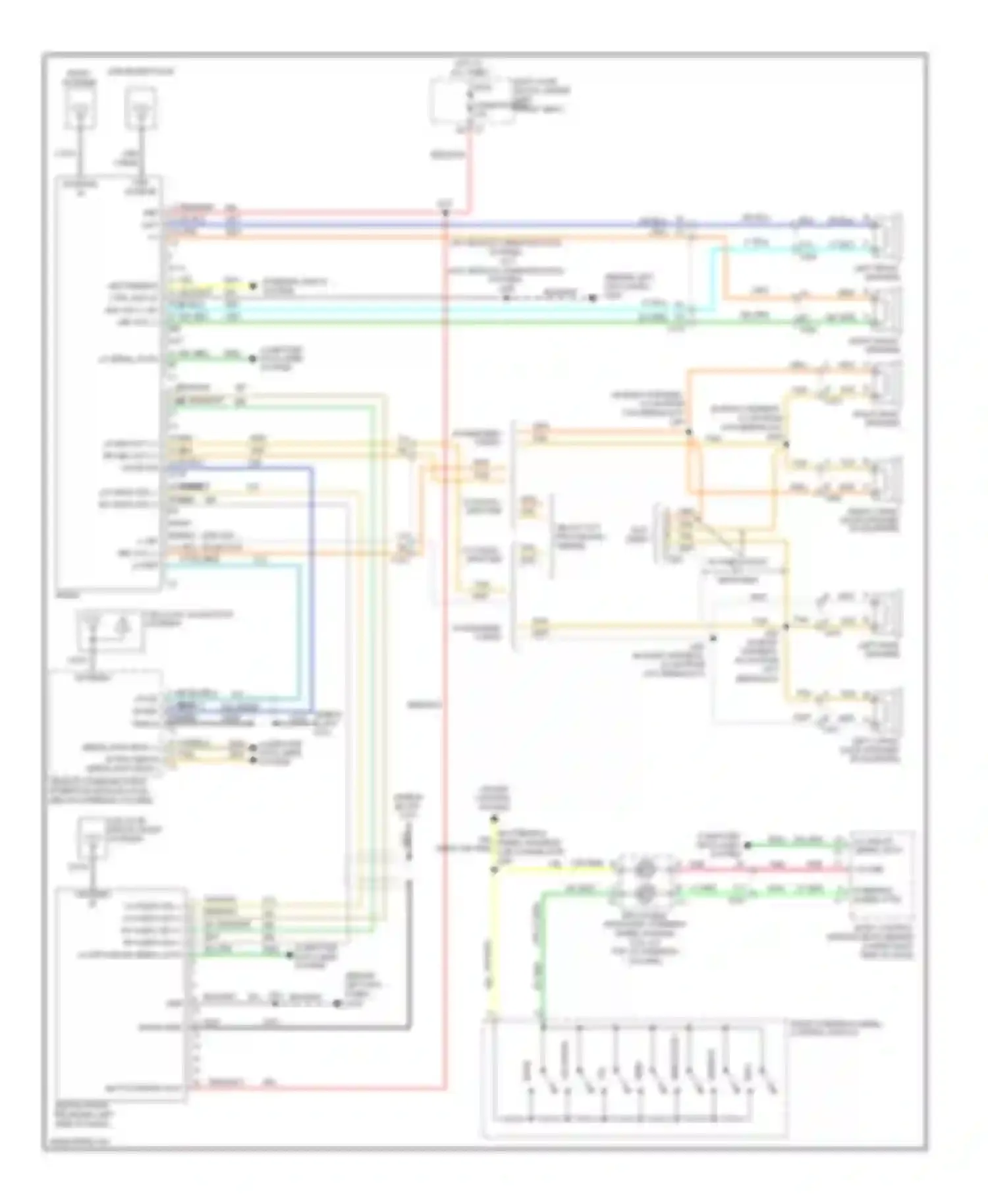 Wiring diagram right front speaker for Chevrolet Chevy Express G3500  (1996-2012) (1 of 2)