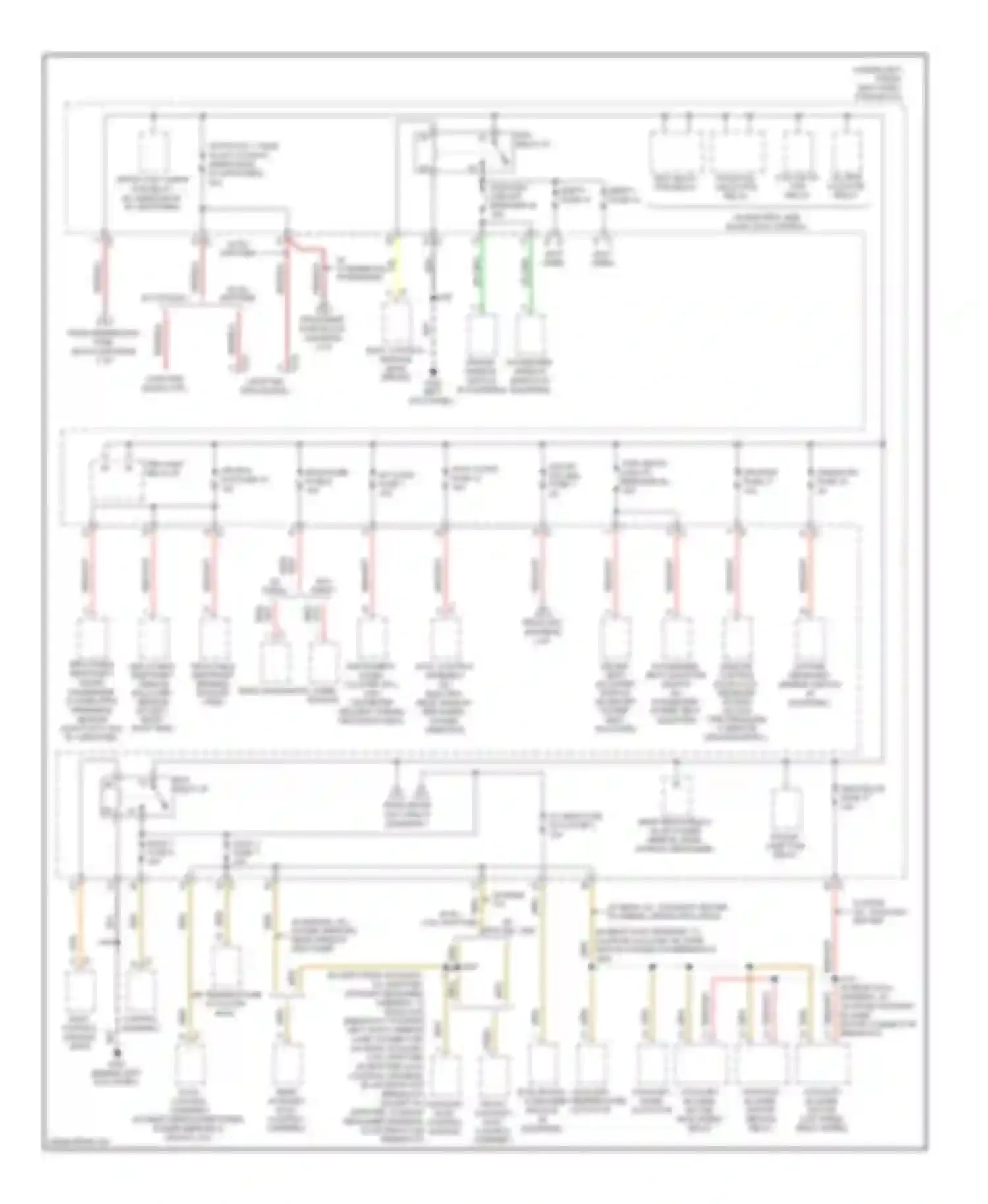 Wiring diagram w/ manual a/c, power mirrors, rear window defogger for Chevrolet Chevy Express G3500  (1996-2012) (1 of 3)