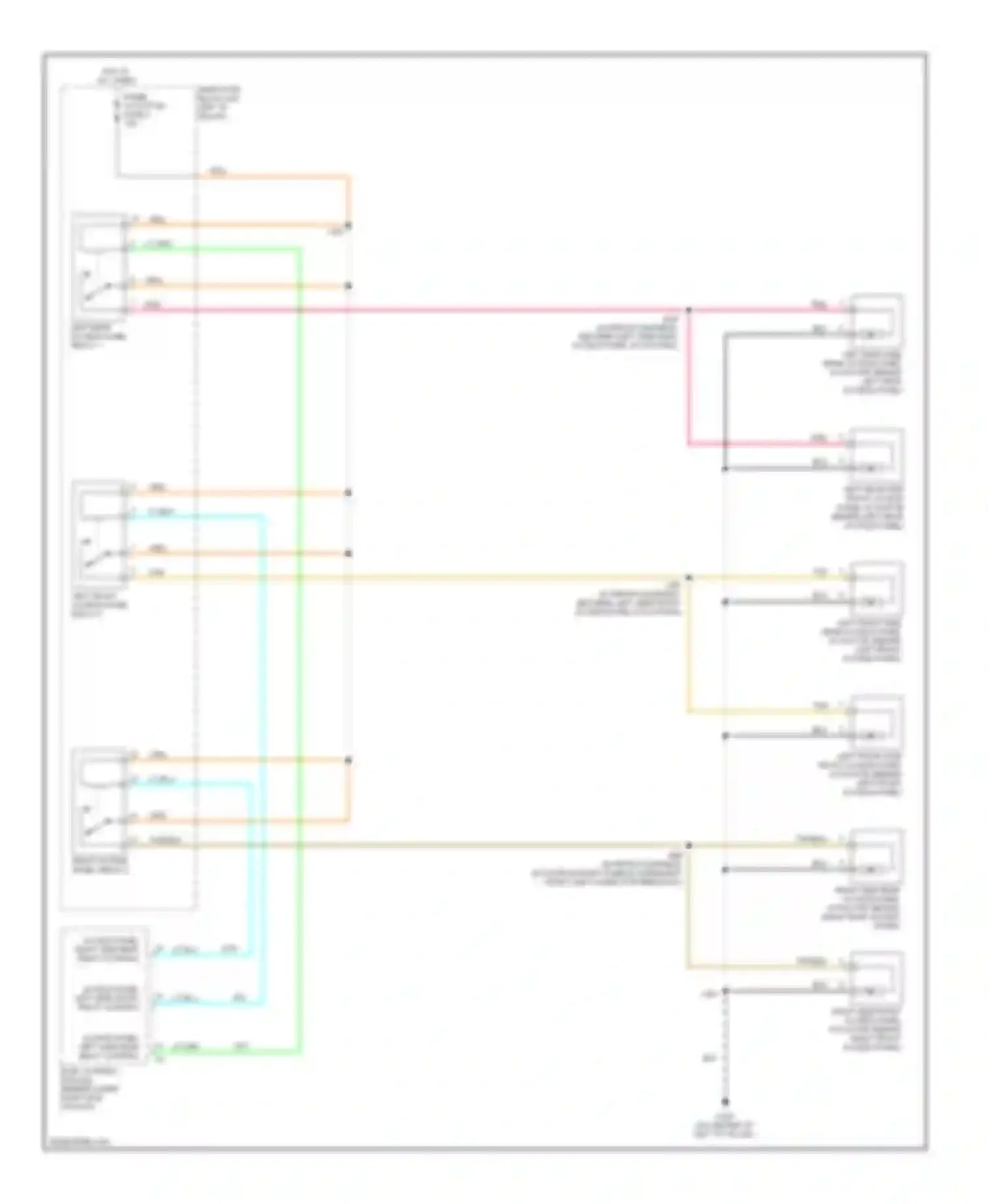Wiring diagram between left side front access panel actuators) for Chevrolet Chevy Express H1500  (2003-2012) (1 of 1)