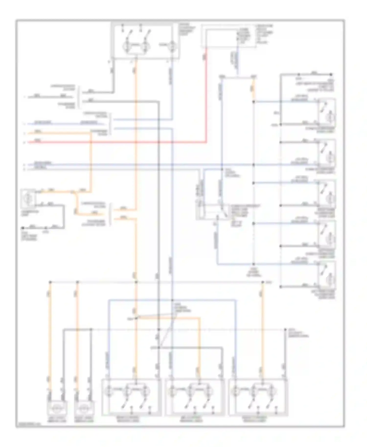 Chevy Express H2500 Chevrolet  (2003-2003): Courtesy lamps circuit, without upfitter package (2 of 2)