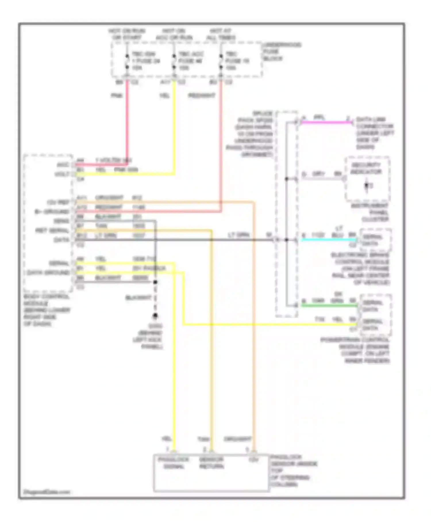 Wiring diagram blk/wht for Chevrolet Chevy Express H2500  (2003-2003) (1 of 16)