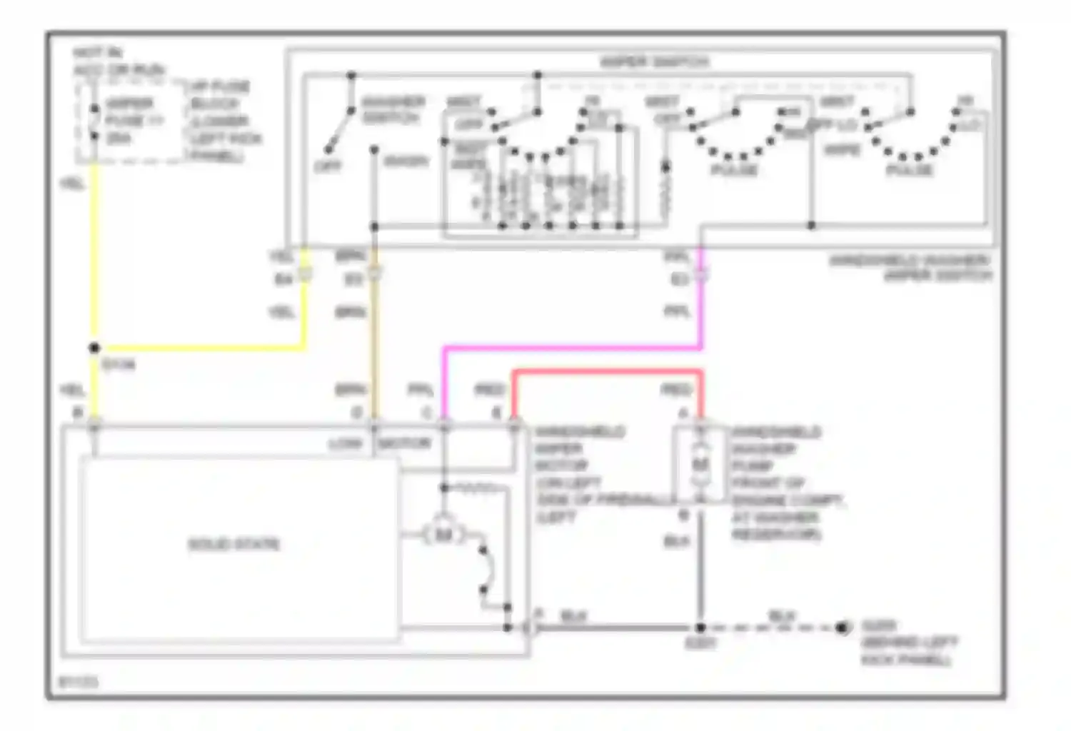 Chevy Van G2500 Chevrolet  (1996-1998): Wiper/washer circuit