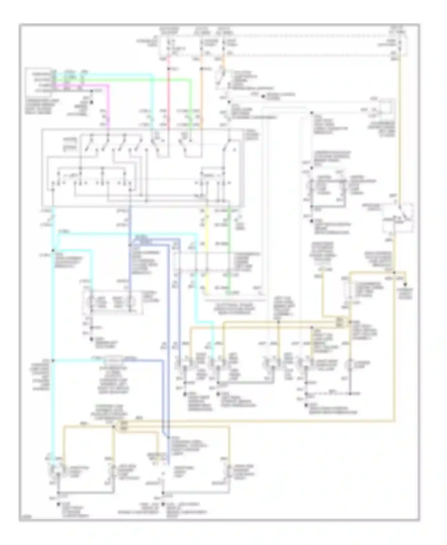 Wiring diagram from left forward lamp breakout) for Chevrolet Chevy Van G2500  (1996-1998) (2 of 2)