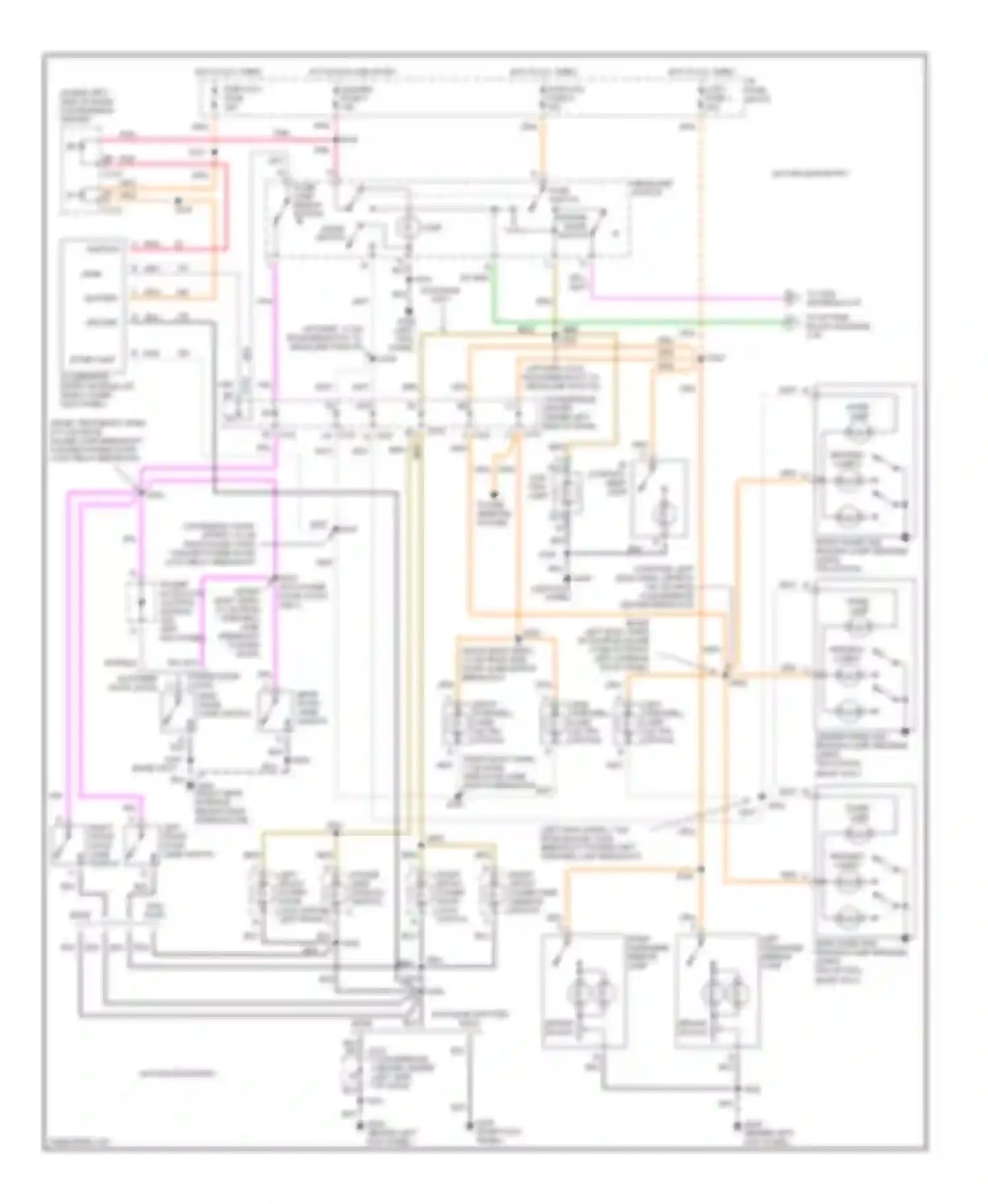 Wiring diagram i/p compart- ment lamp for Chevrolet Chevy Van G2500  (1996-1998) (1 of 2)