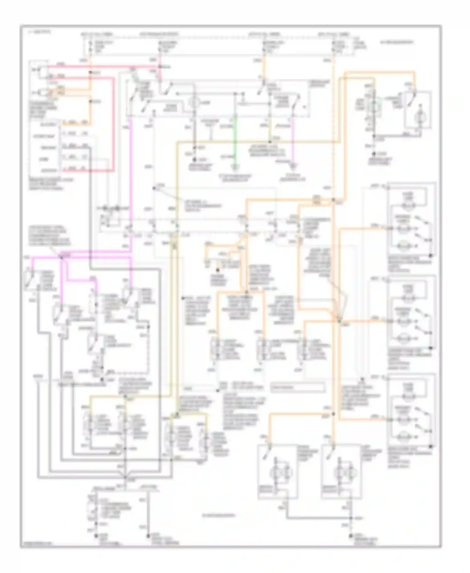 Wiring diagram right stepwell lamp side stepwell lamp for Chevrolet Chevy Van G2500  (1996-1998) (1 of 2)