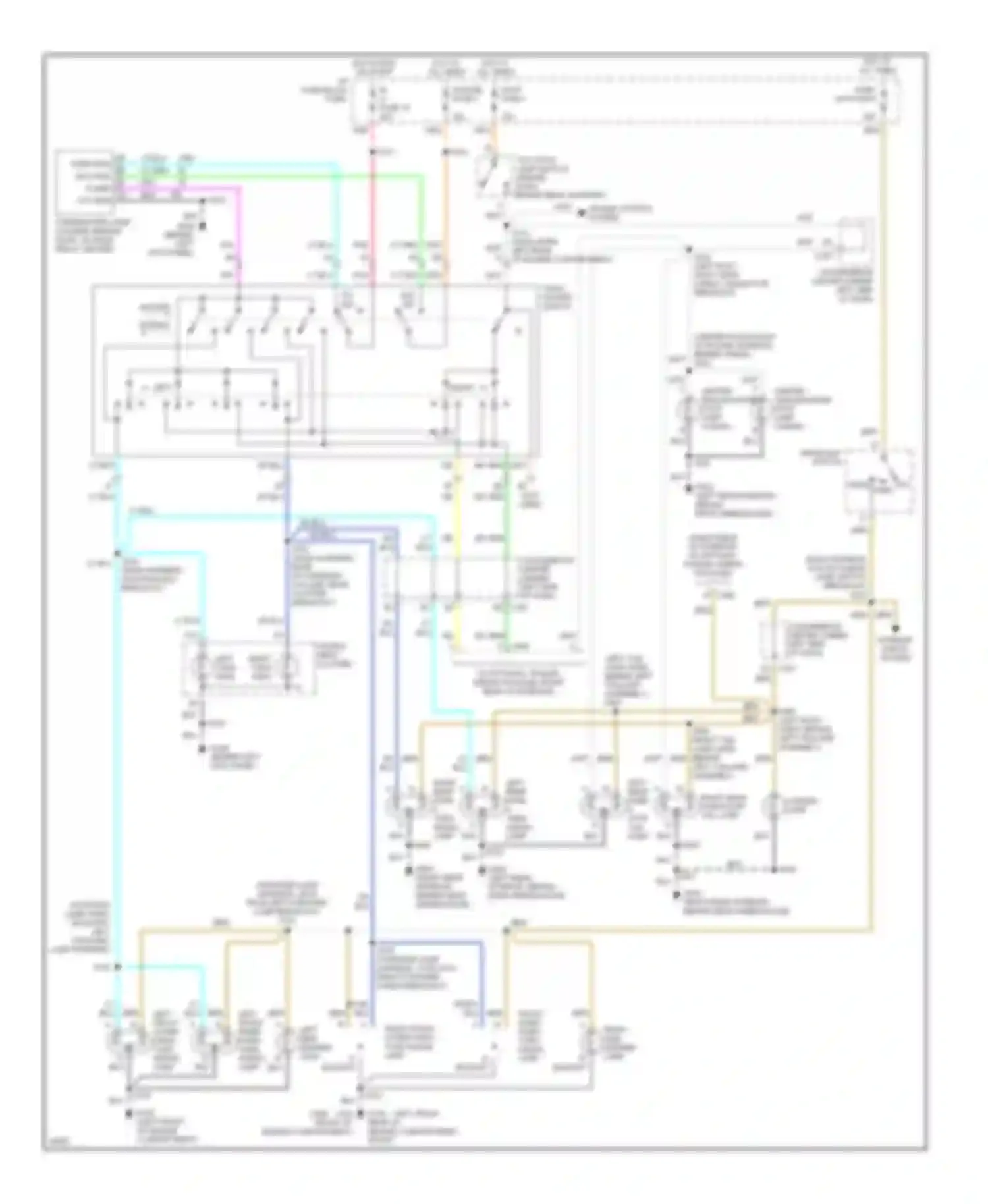 Chevy Van G3500 Chevrolet  (1996-1998): Exterior lamps circuit, with composite headlamps