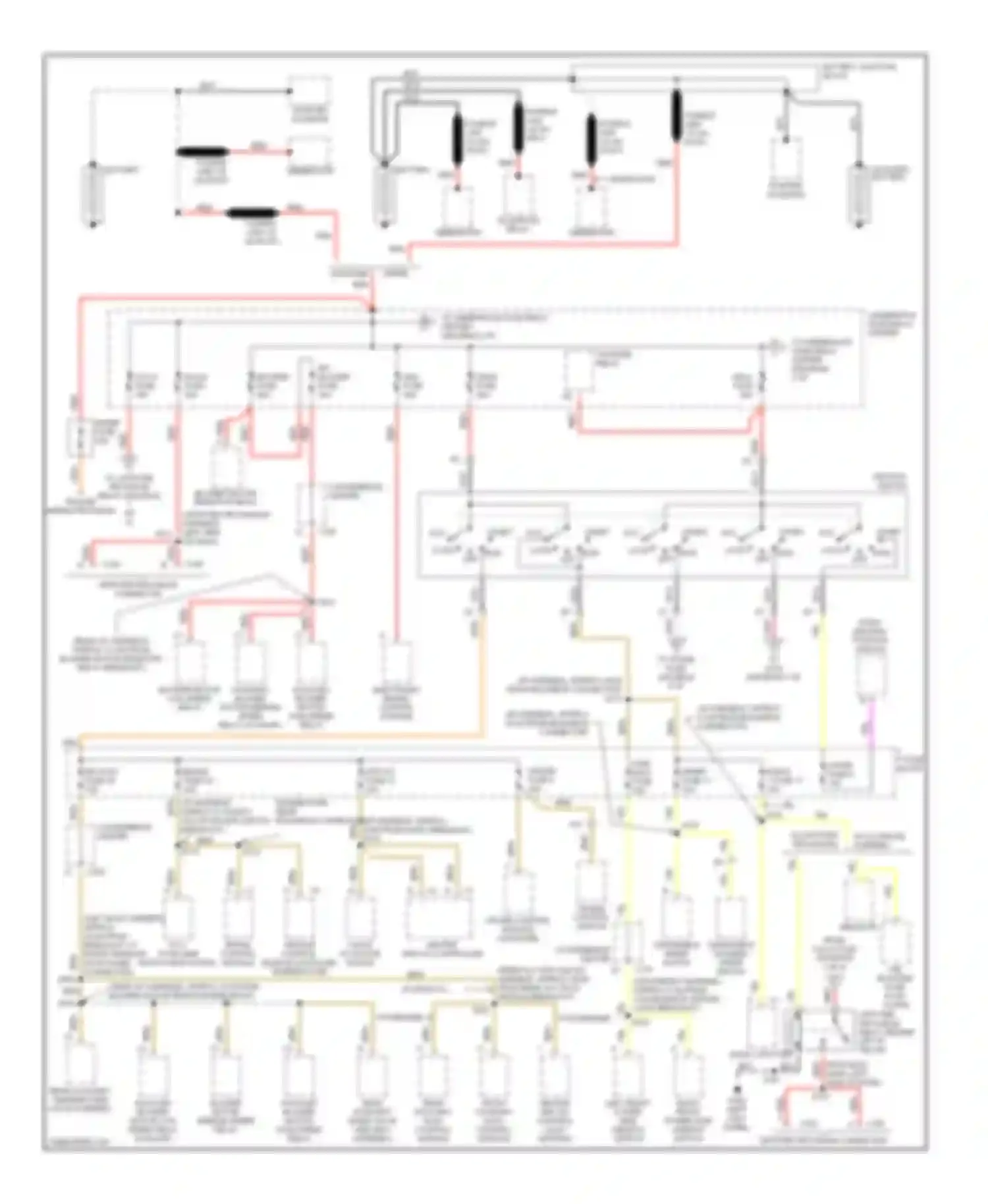 Wiring diagram from bulkhead connector) for Chevrolet Chevy Van G3500  (1996-1998) (1 of 1)