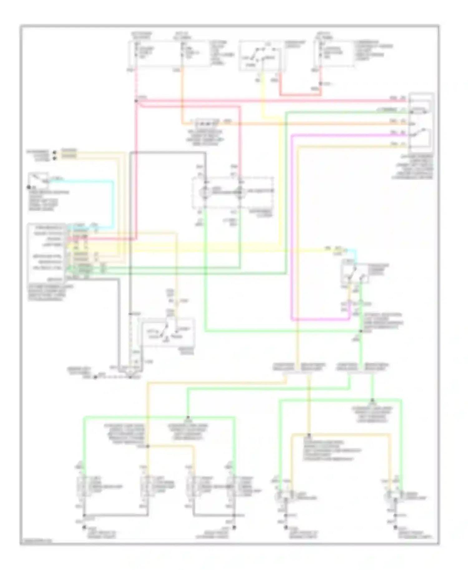 Wiring diagram high beam indicator for Chevrolet Chevy Van G3500  (1996-1998) (1 of 3)