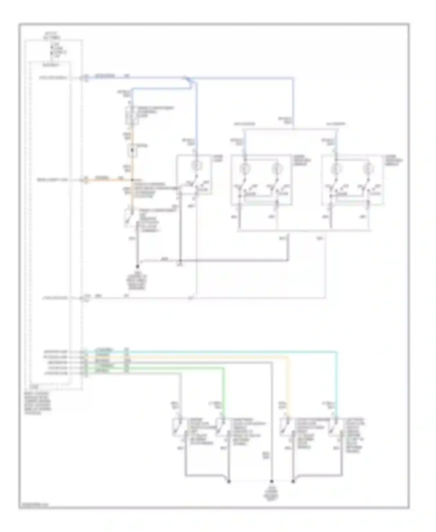 Cobalt Chevrolet I (2004-2010): Courtesy lamps circuit