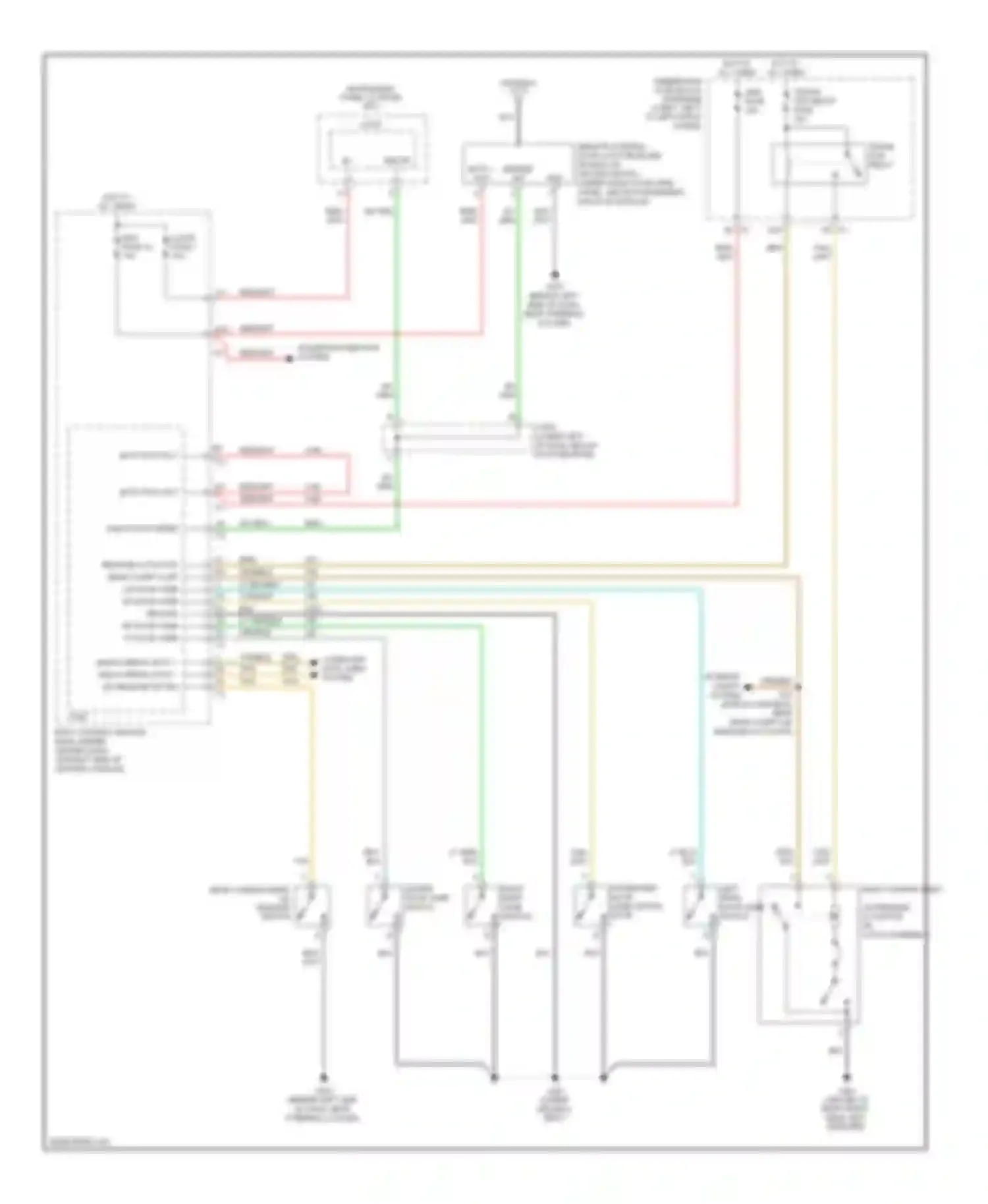 Cobalt Chevrolet I (2004-2010): Power door locks circuit (1 of 2)