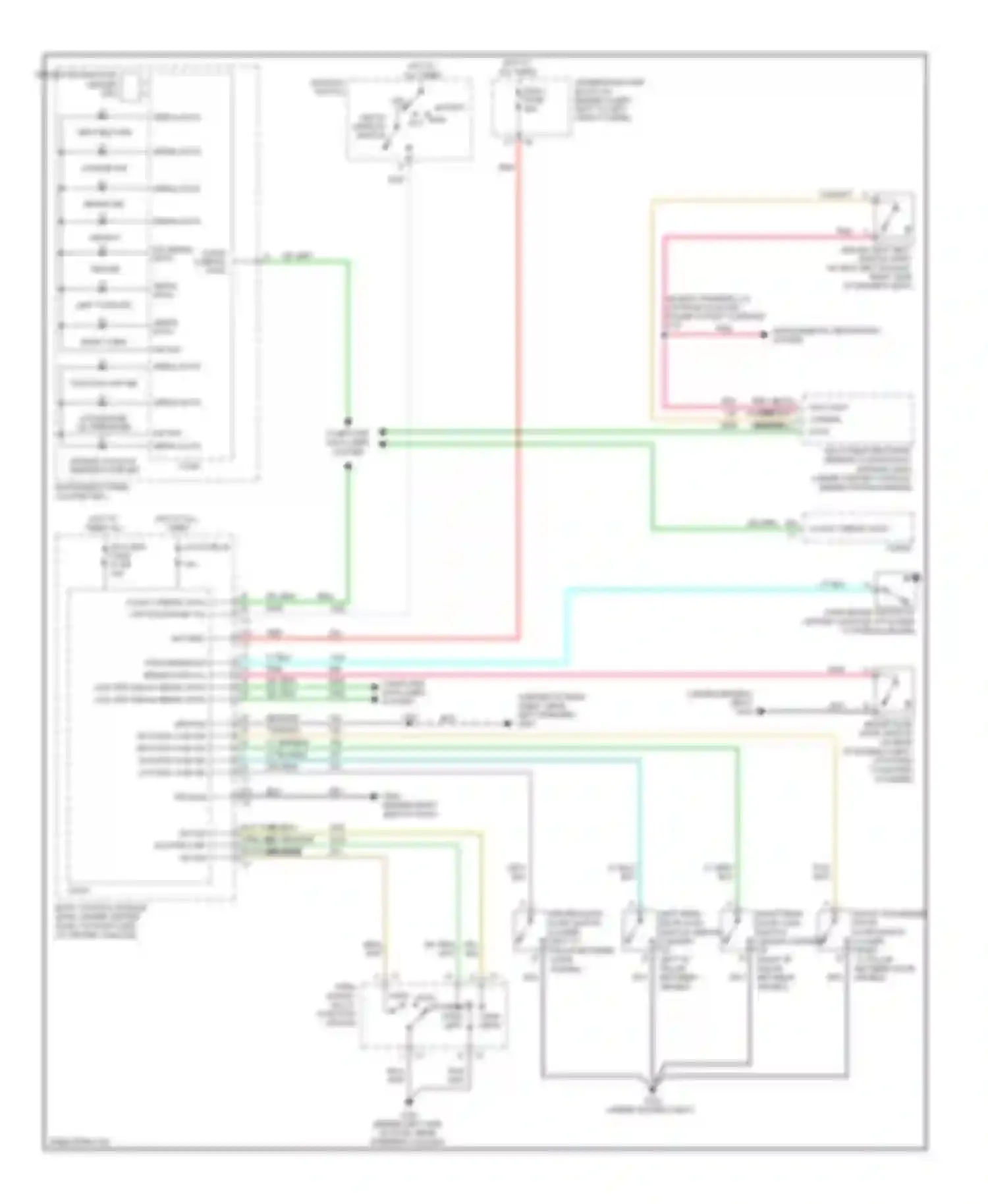 Cobalt Chevrolet I (2004-2010): Warning systems circuit