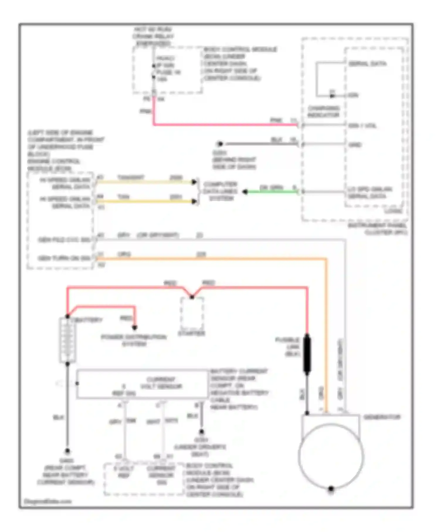 Wiring diagram charging indicator ign 1 vol for Chevrolet Cobalt I (2004-2010) (1 of 1)