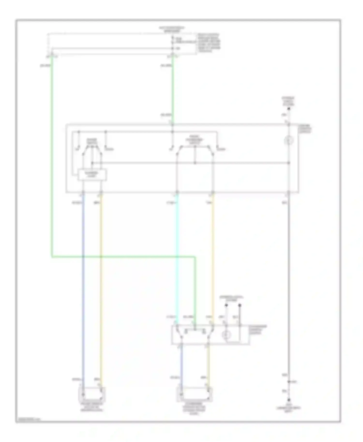 Wiring diagram driver window switch for Chevrolet Cobalt I (2004-2010) (2 of 3)