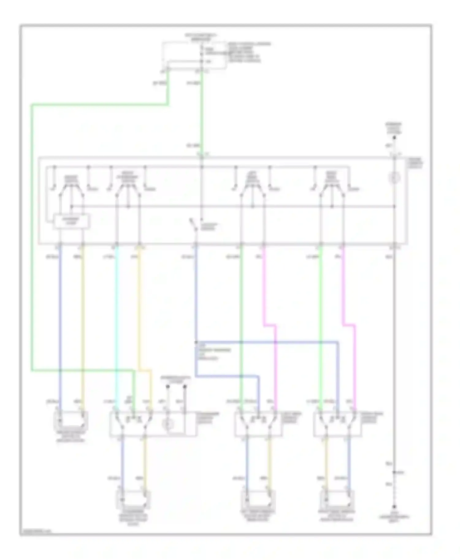 Wiring diagram right rear window switch for Chevrolet Cobalt I (2004-2010) (1 of 1)