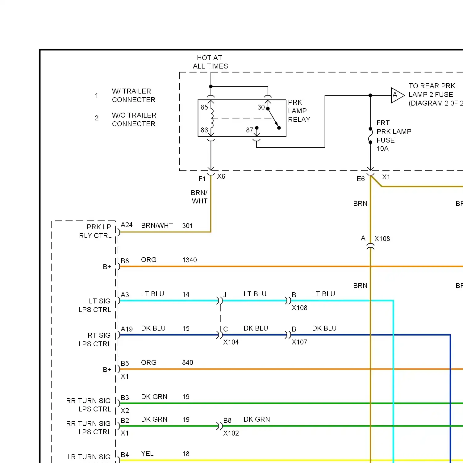 demo - Exterior lamps circuit (1 of 2) Exterior lamps circuit (1 of 2)
