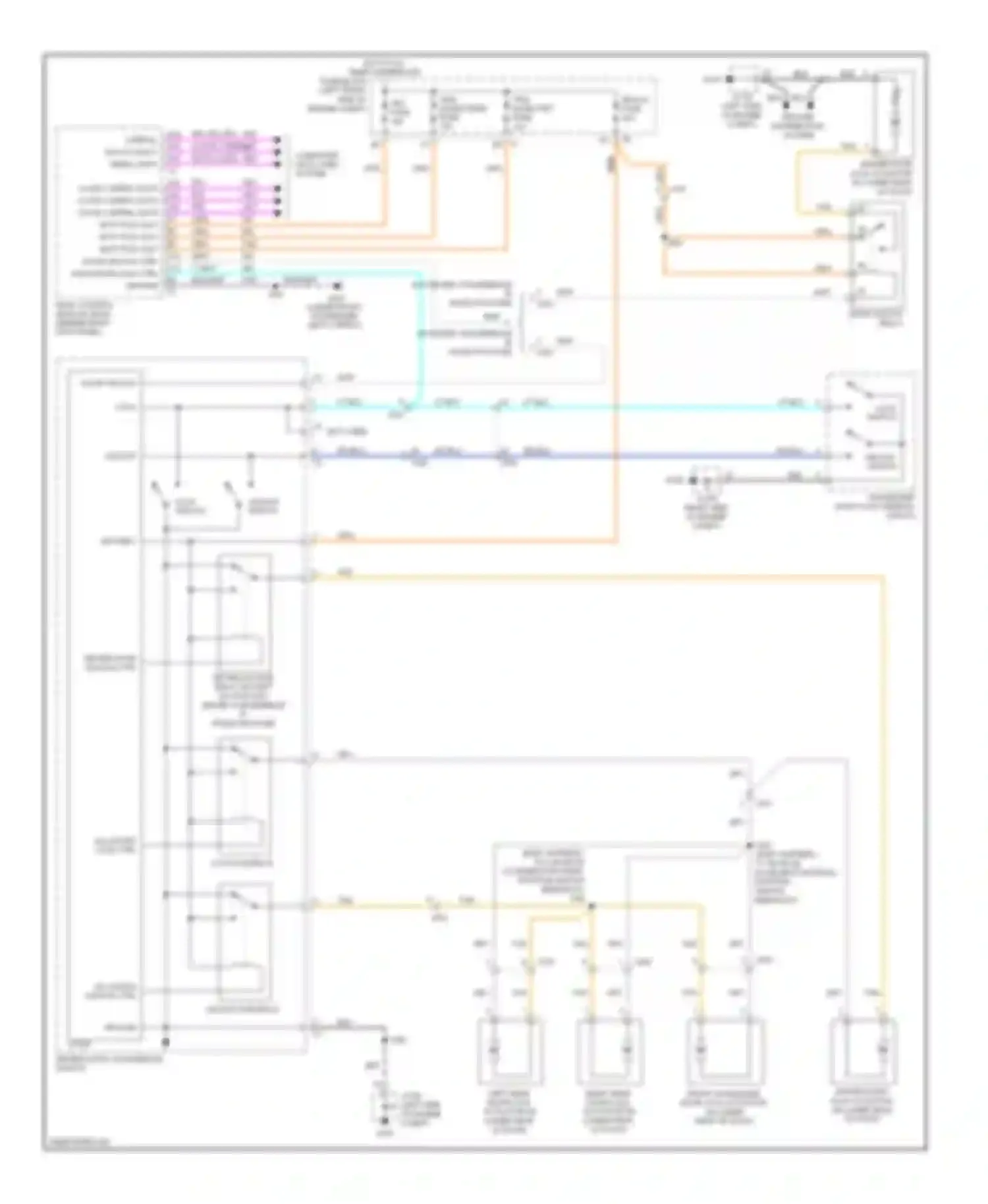 Colorado Chevrolet I (2004-2012): Power door locks circuit, crew cab