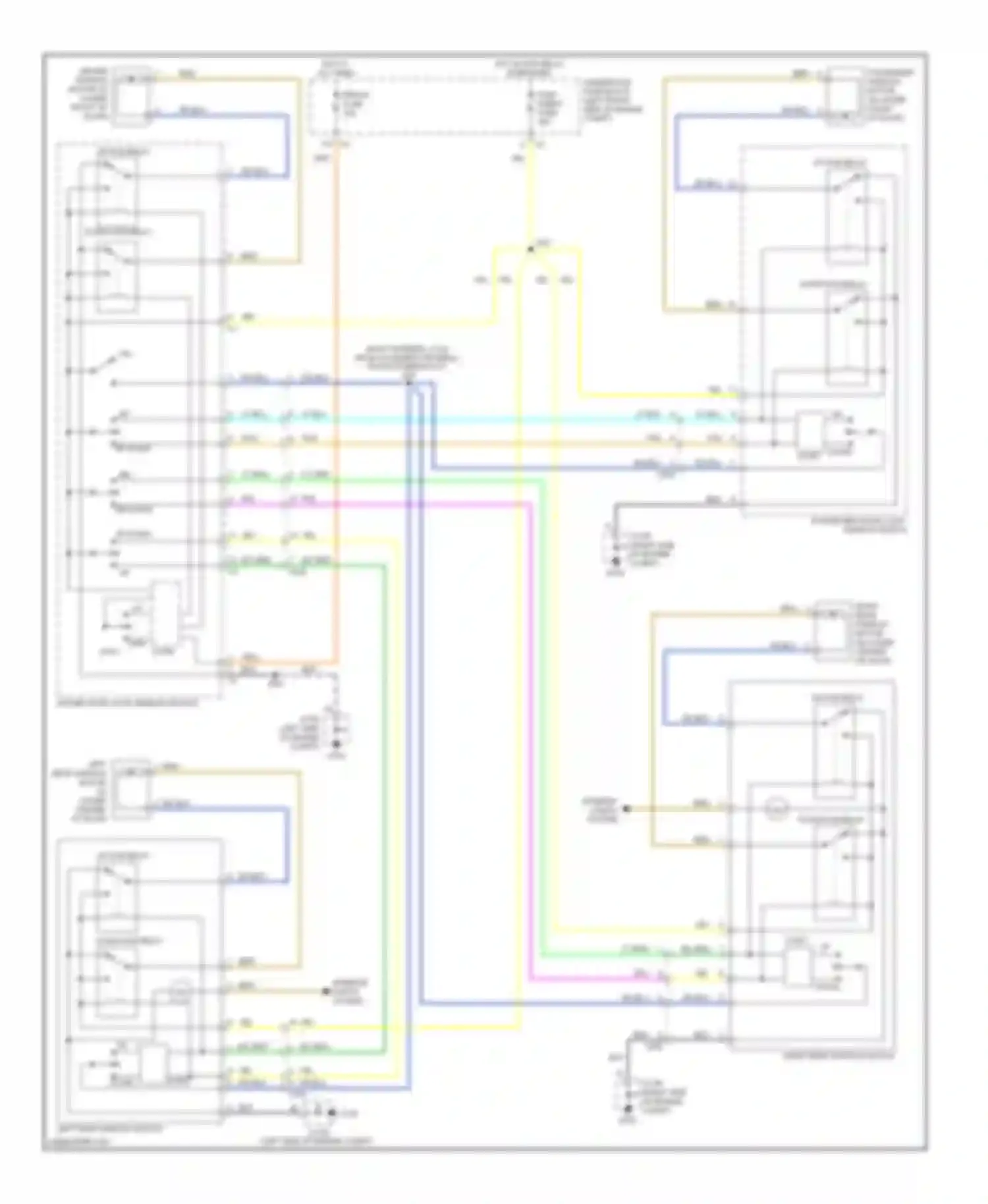 Colorado Chevrolet I (2004-2012): Power windows circuit, 4 door