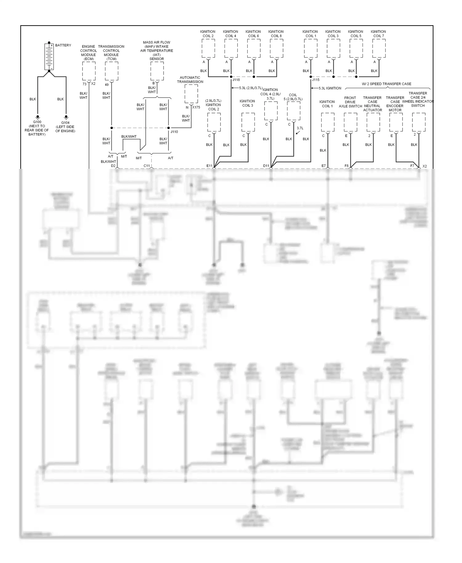 Chevrolet Colorado I (2004-2012) engine control module (ecm) wiring diagram  (1 of 2)