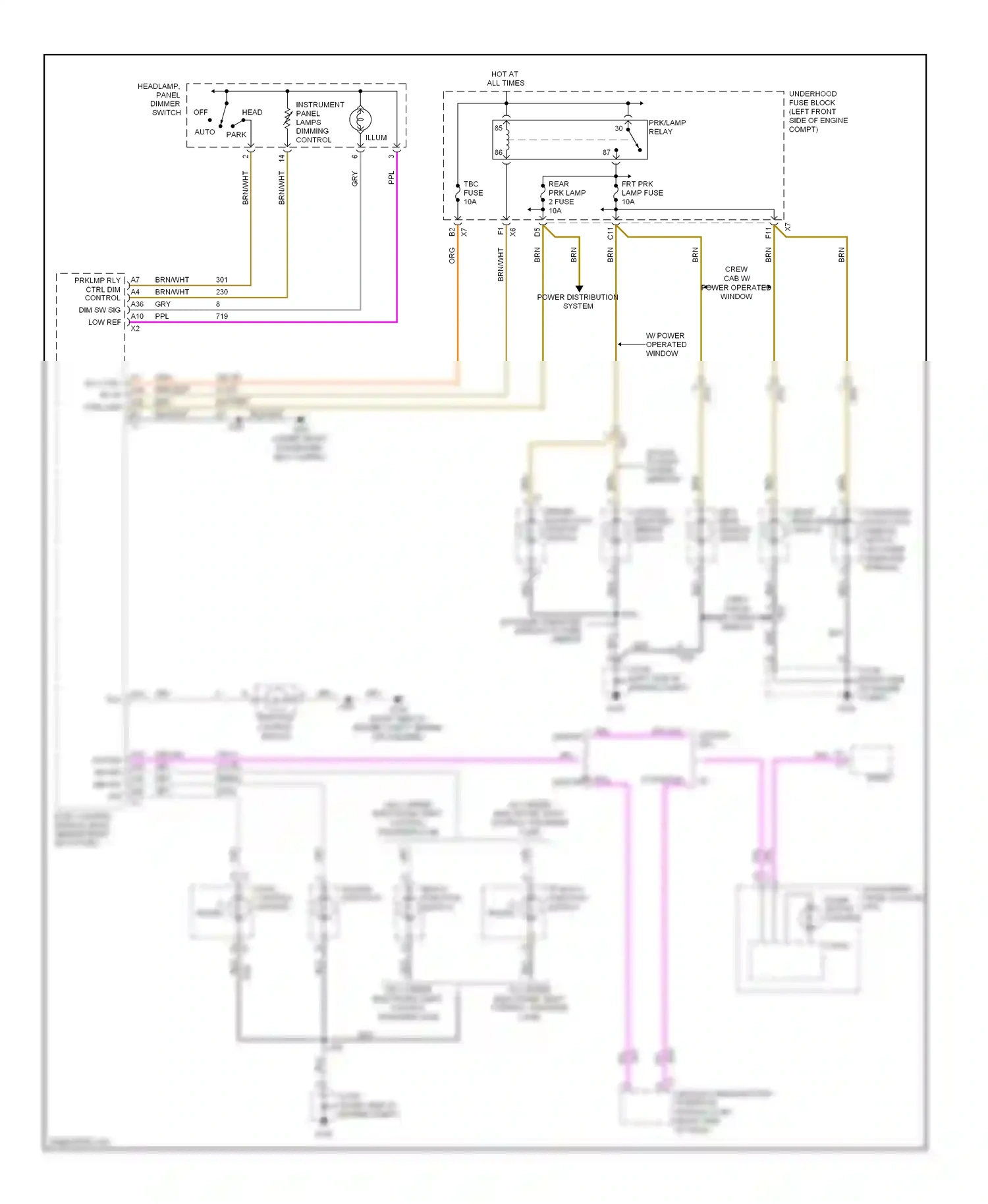 Chevrolet Colorado I (2004-2012) i/p multi- function (3 bulbs) switch wiring diagram  (1 of 1)