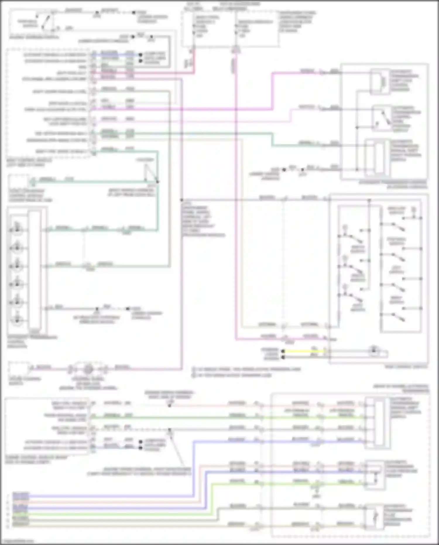 Wiring diagram automatic transmission control park position switch for Chevrolet Colorado III (2023-2024) (1 of 2)