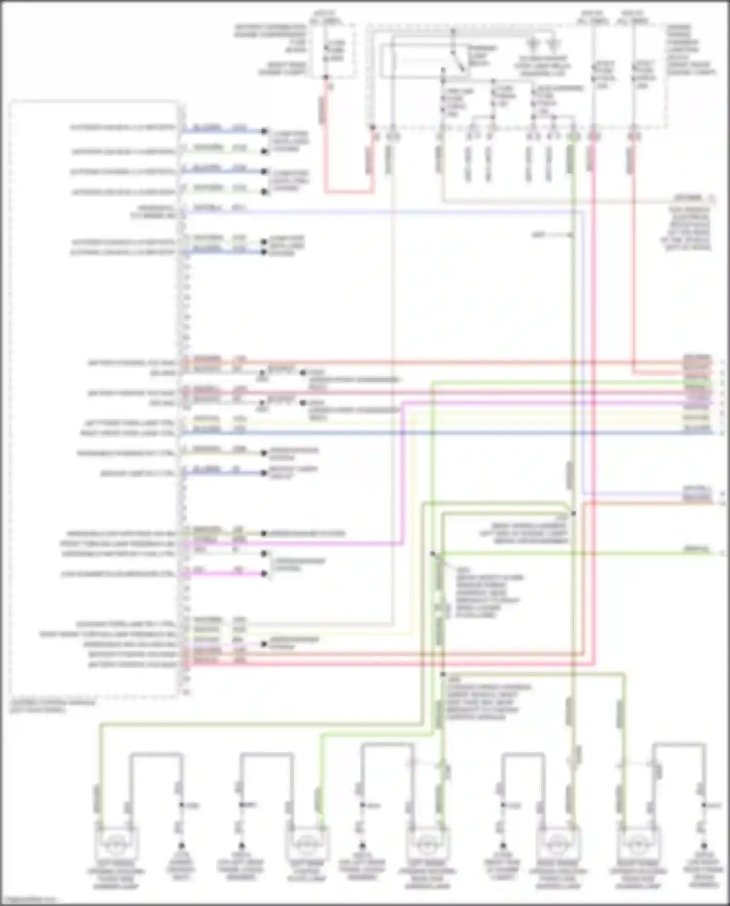 Wiring diagram left rear license plate lamp for Chevrolet Colorado III (2023-2024) (1 of 2)