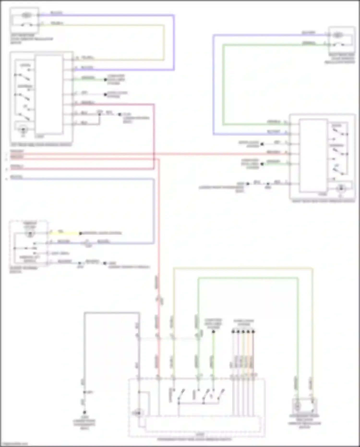 Wiring diagram passenger front side door window switch for Chevrolet Colorado III (2023-2024) (15 of 16)