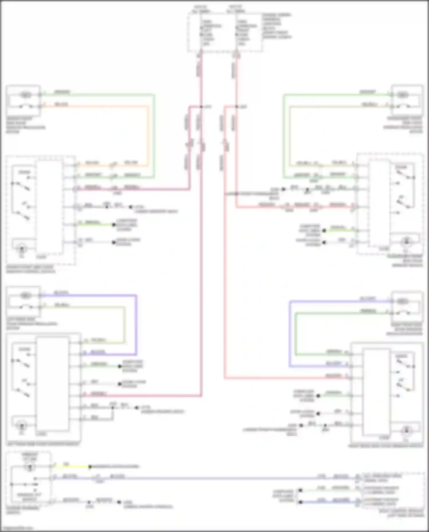 Wiring diagram passenger front side door window switch for Chevrolet Colorado III (2023-2024) (16 of 16)