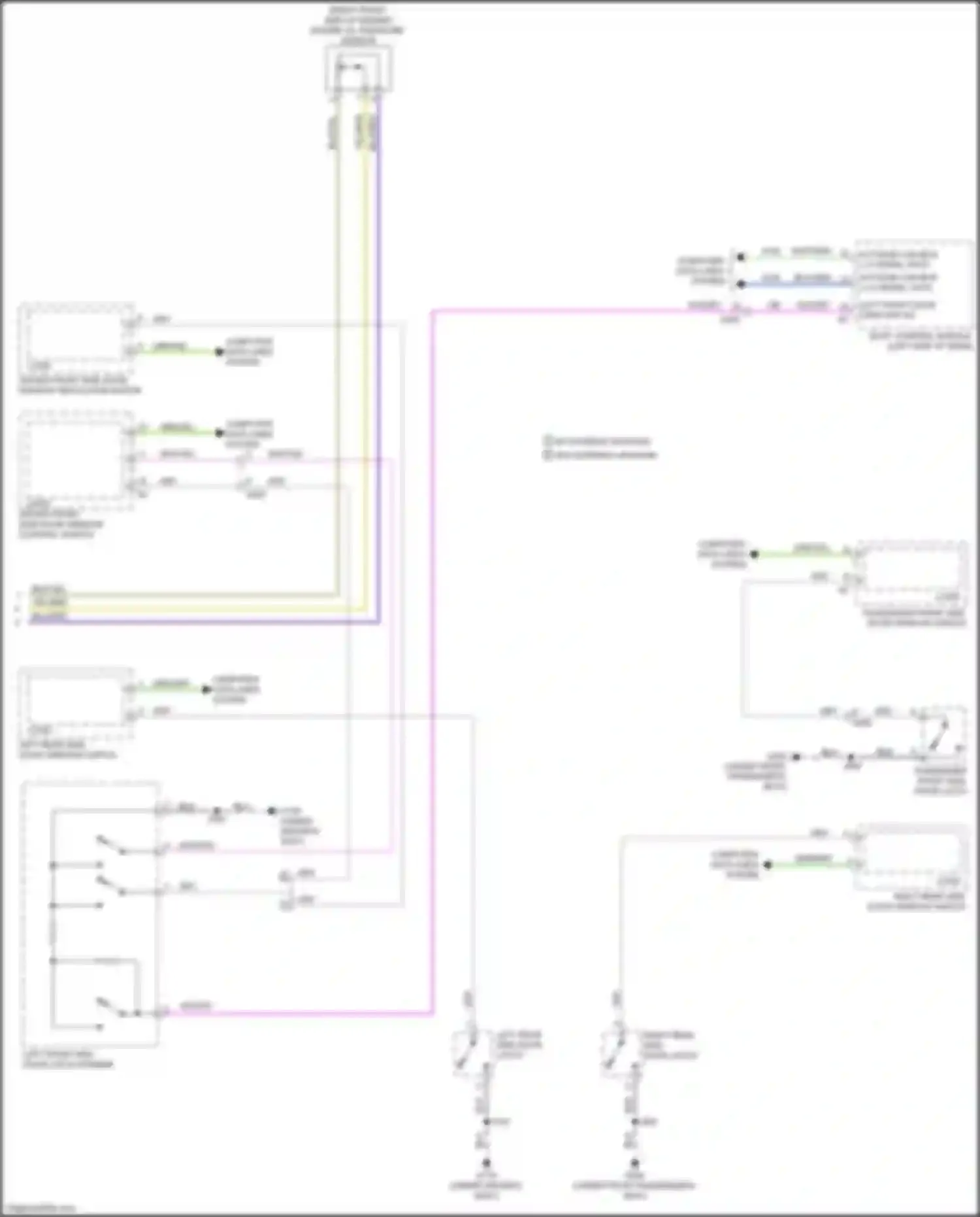Wiring diagram passenger front side door window switch for Chevrolet Colorado III (2023-2024) (12 of 16)