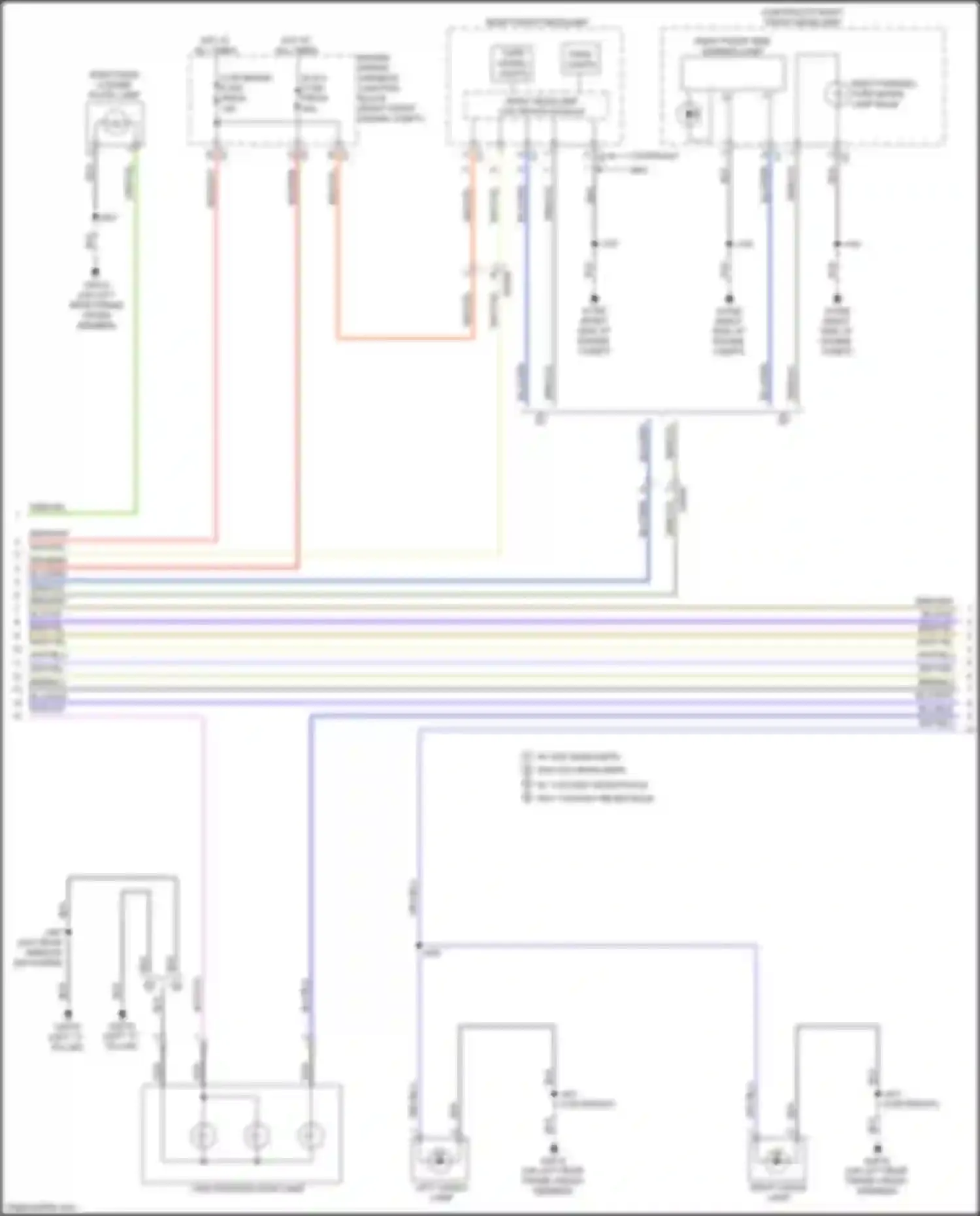 Wiring diagram right parking, turn signal lamp bulb for Chevrolet Colorado III (2023-2024) (1 of 2)