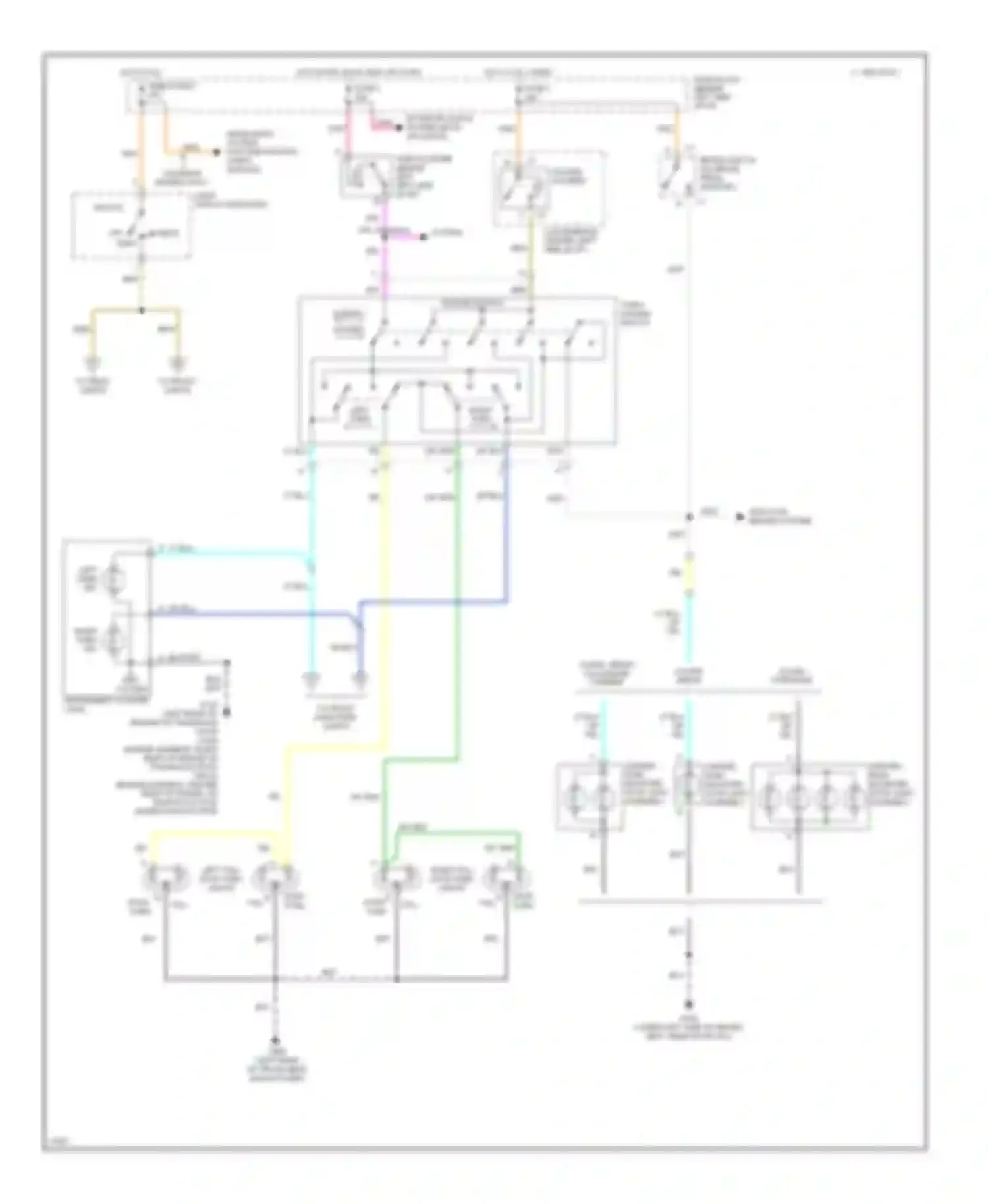 Corsica Chevrolet I (1987-1996): Exterior light circuit (1 of 2)