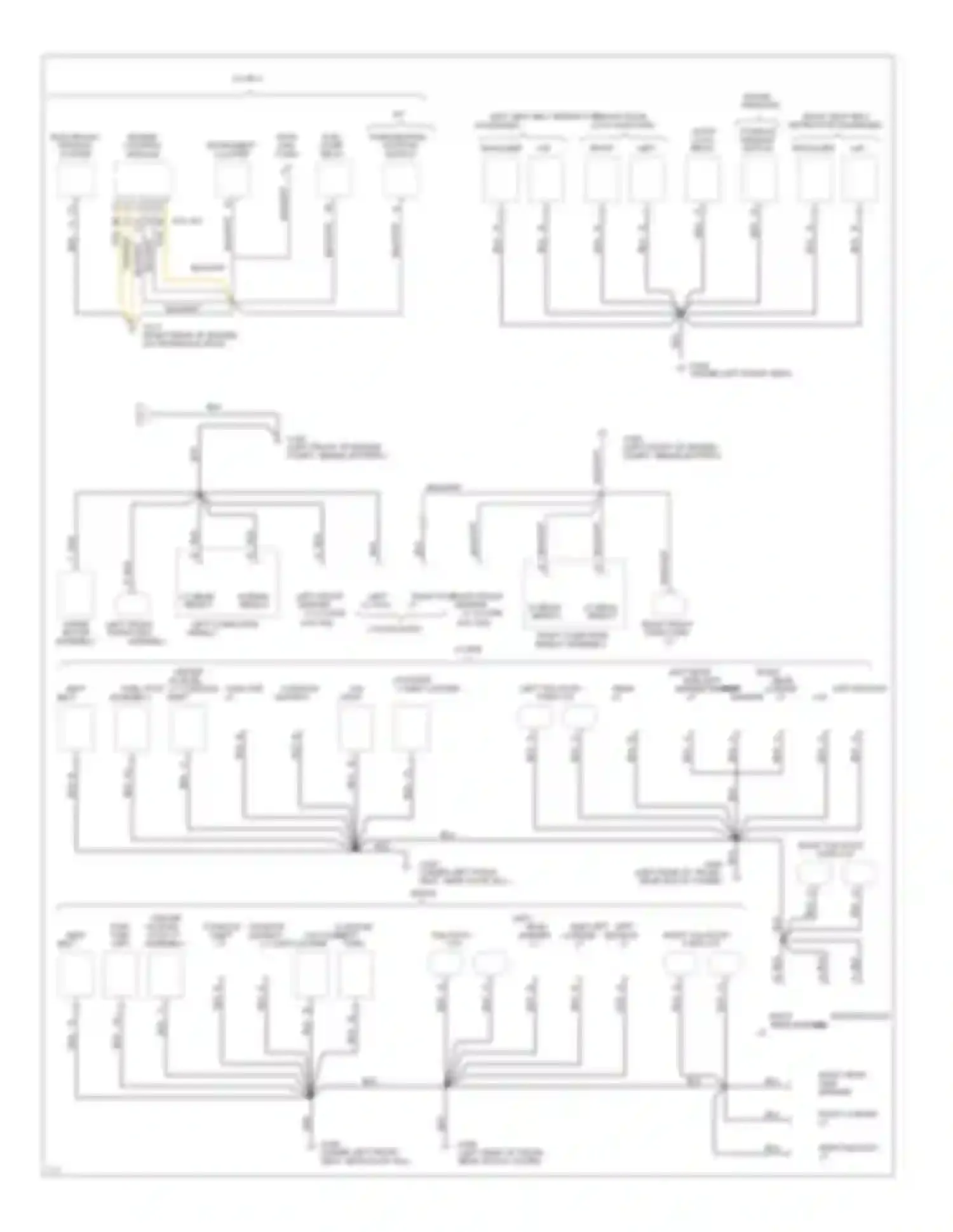 Corsica Chevrolet I (1987-1996): Ground distribution circuit (2 of 2)