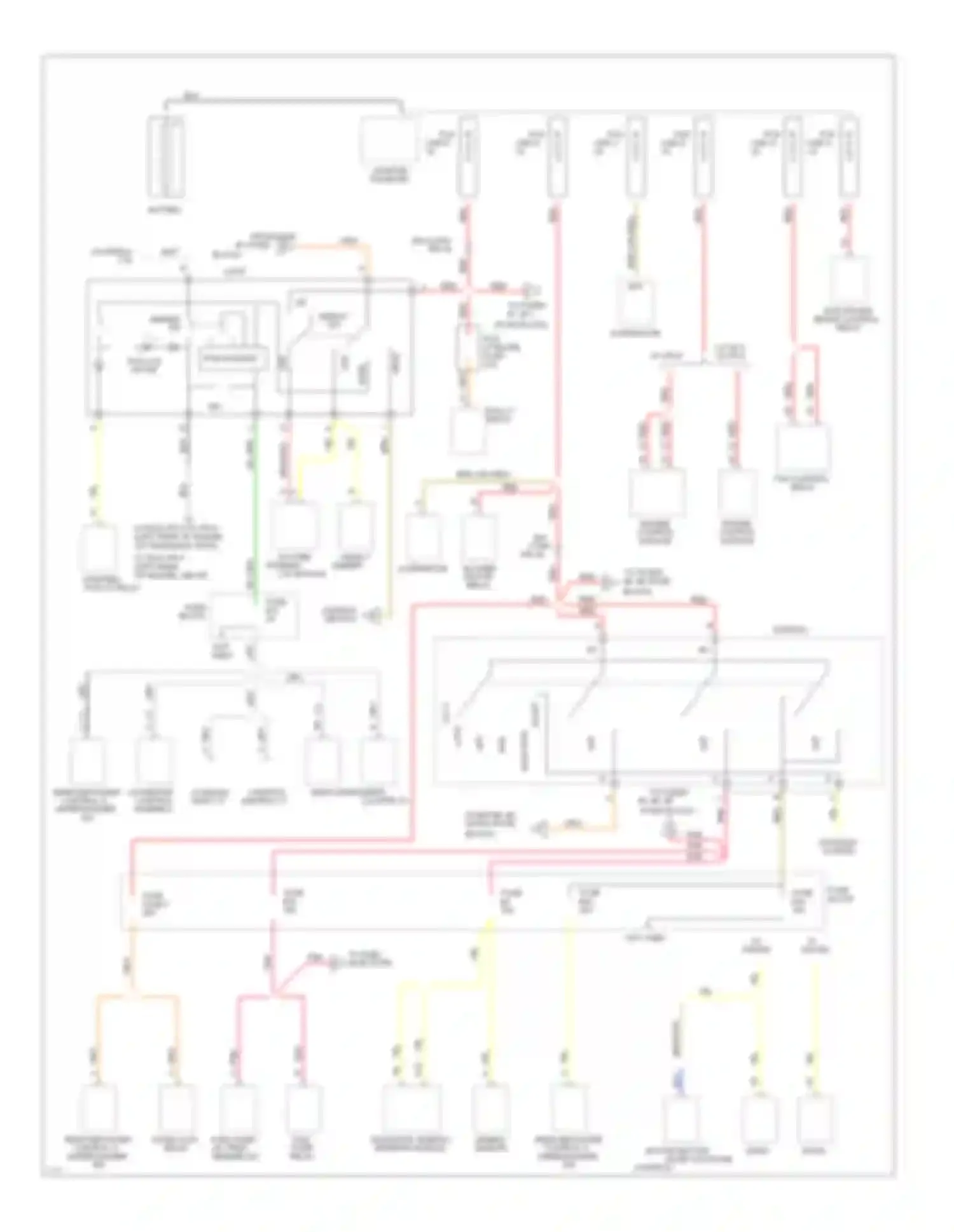 Corsica Chevrolet I (1987-1996): Power distribution circuit (1 of 3)