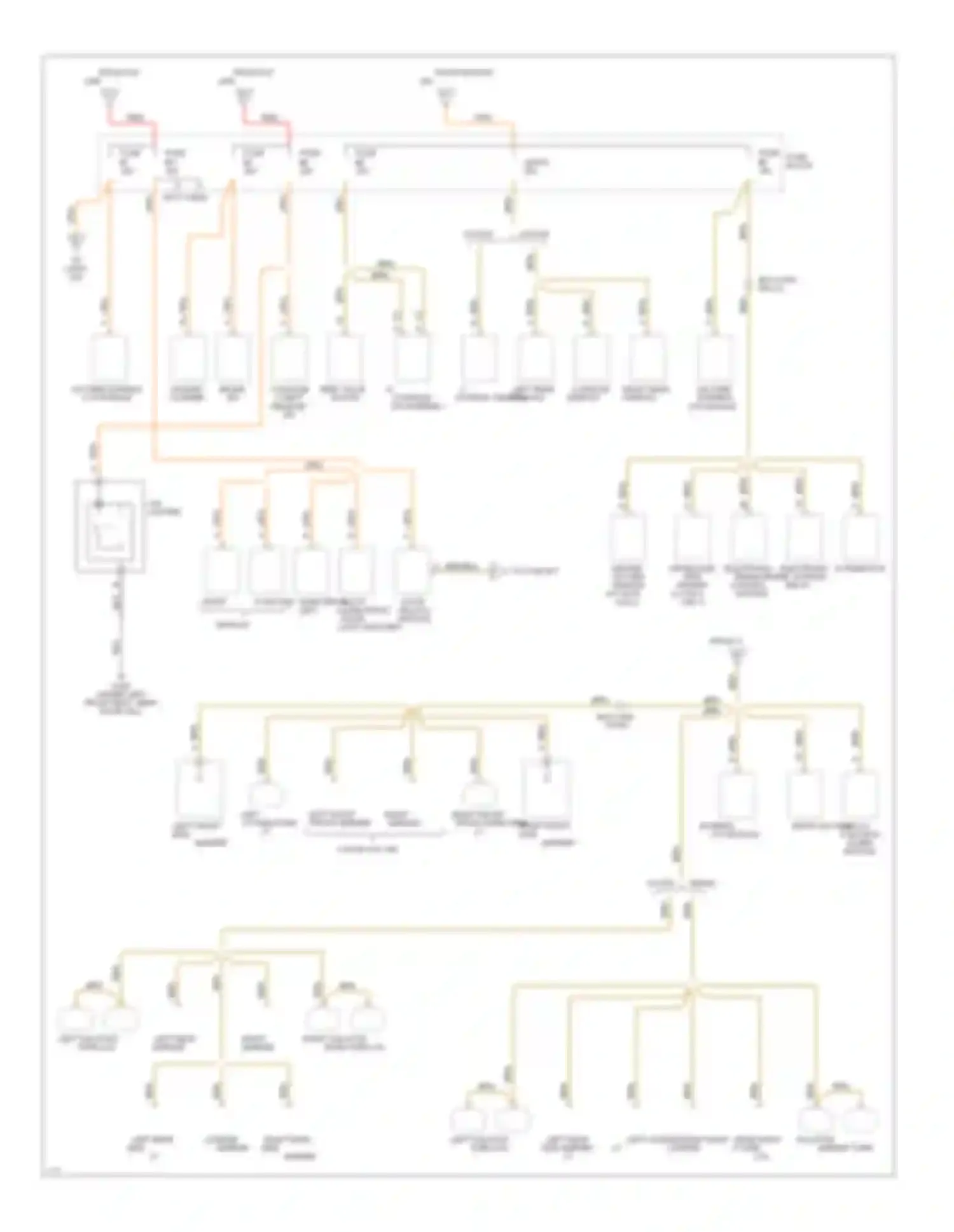 Corsica Chevrolet I (1987-1996): Power distribution circuit (2 of 3)