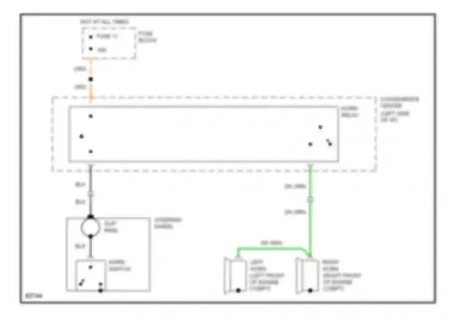 Wiring diagram fuse 11 for Chevrolet Corsica I (1987-1996) (2 of 5)