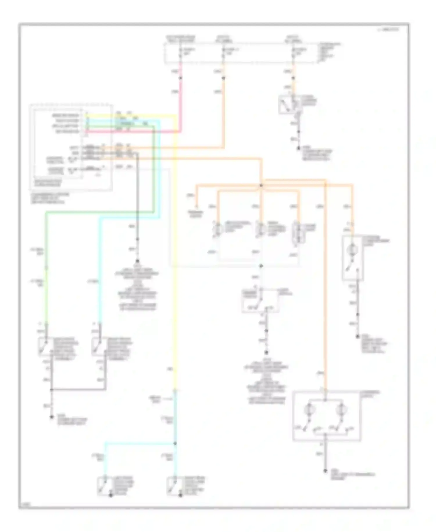 Wiring diagram multi-function alarm module for Chevrolet Corsica I (1987-1996) (1 of 9)