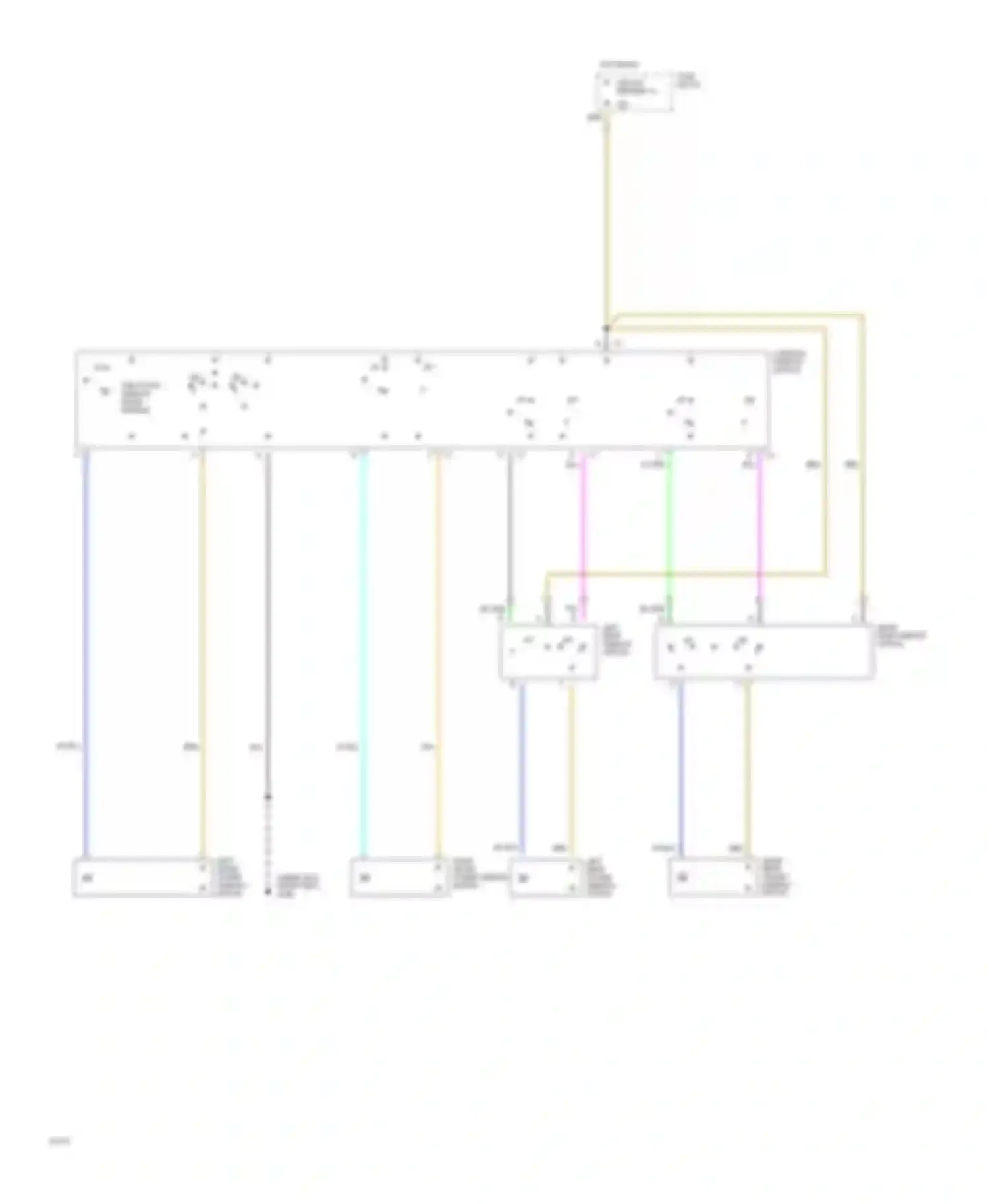 Wiring diagram right rear window switch for Chevrolet Corsica I (1987-1996) (1 of 1)