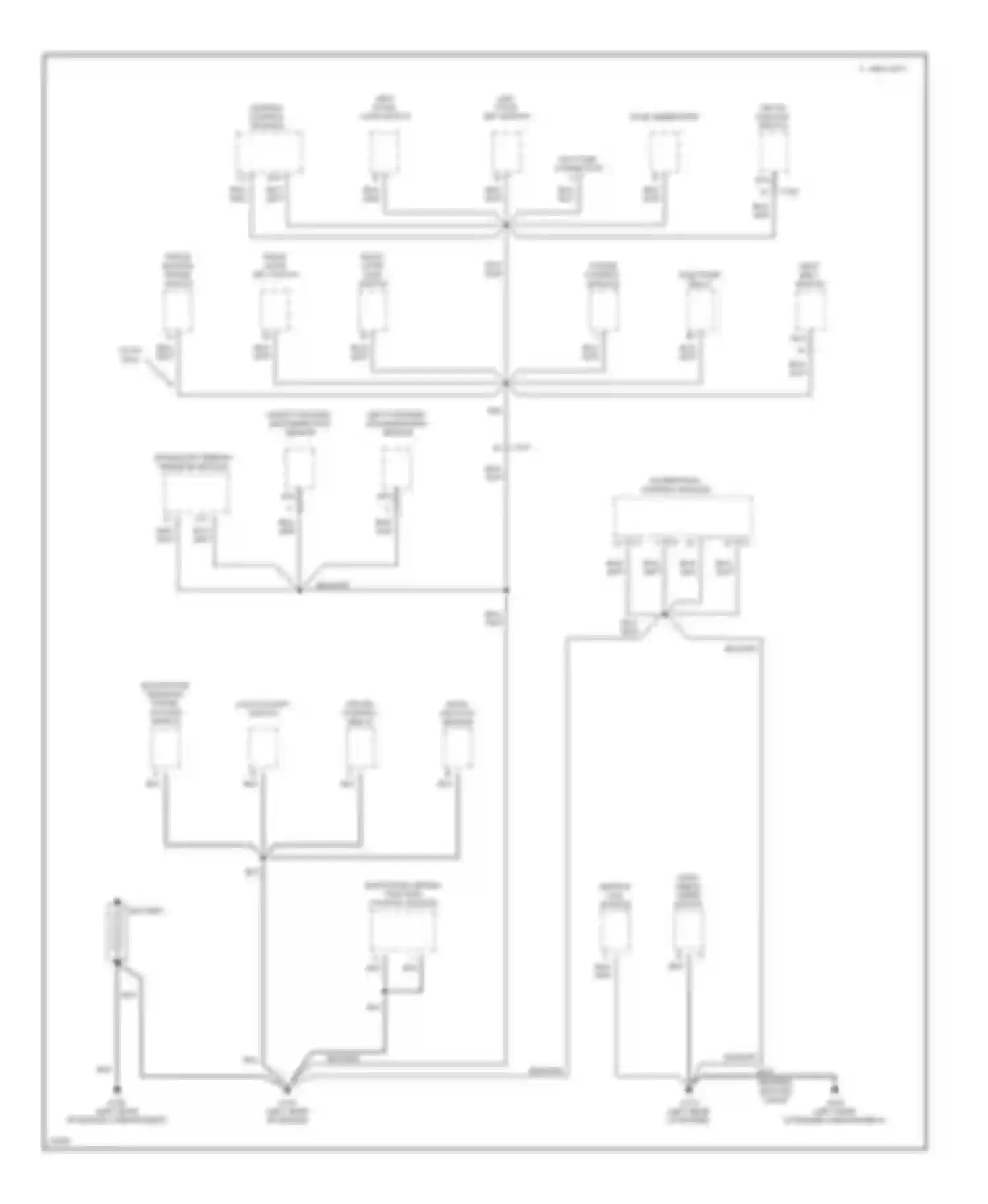 Corvette Chevrolet C4 (1984-1998): Ground distribution circuit (1 of 3)
